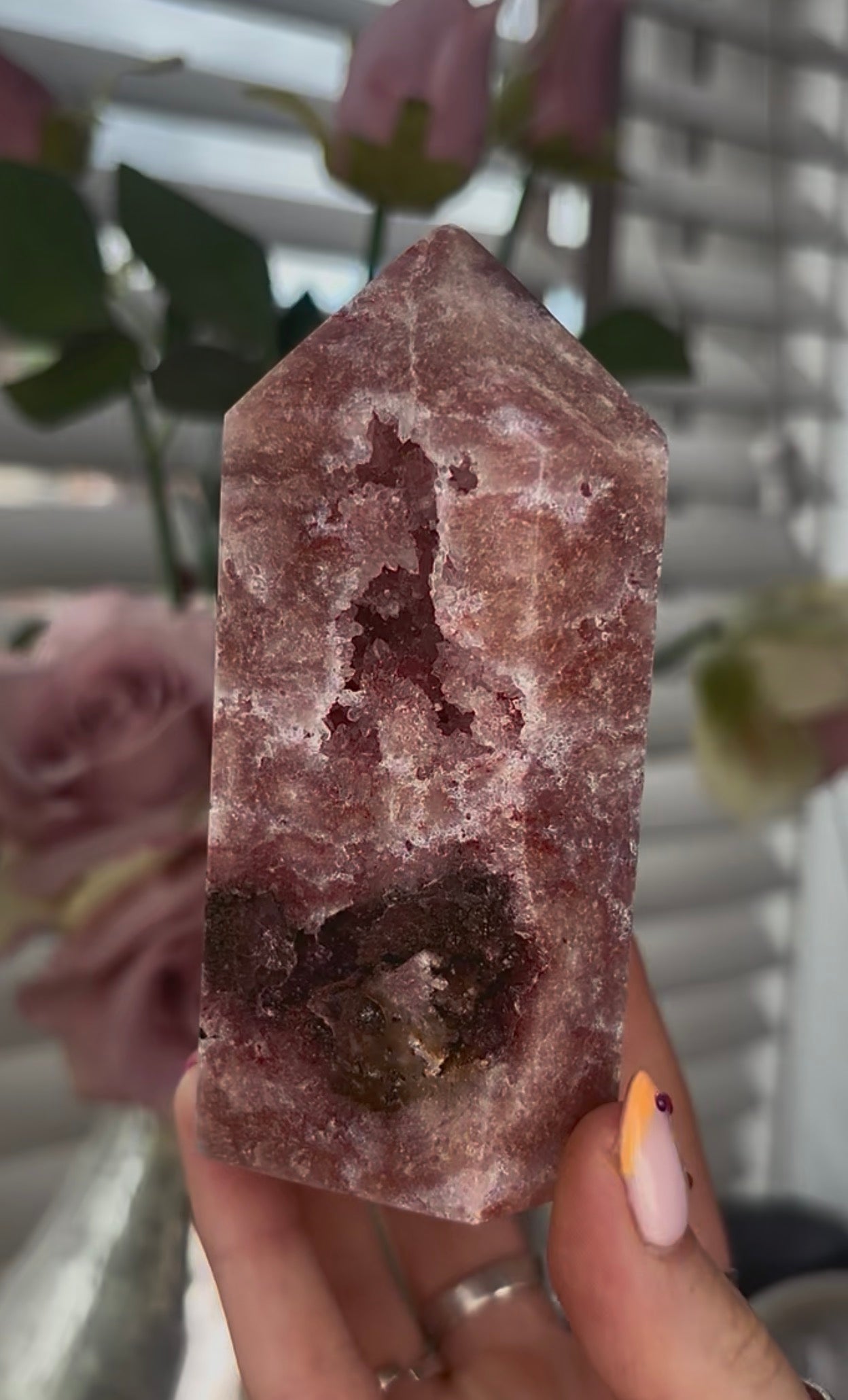 Beautiful, Pink amethyst tower