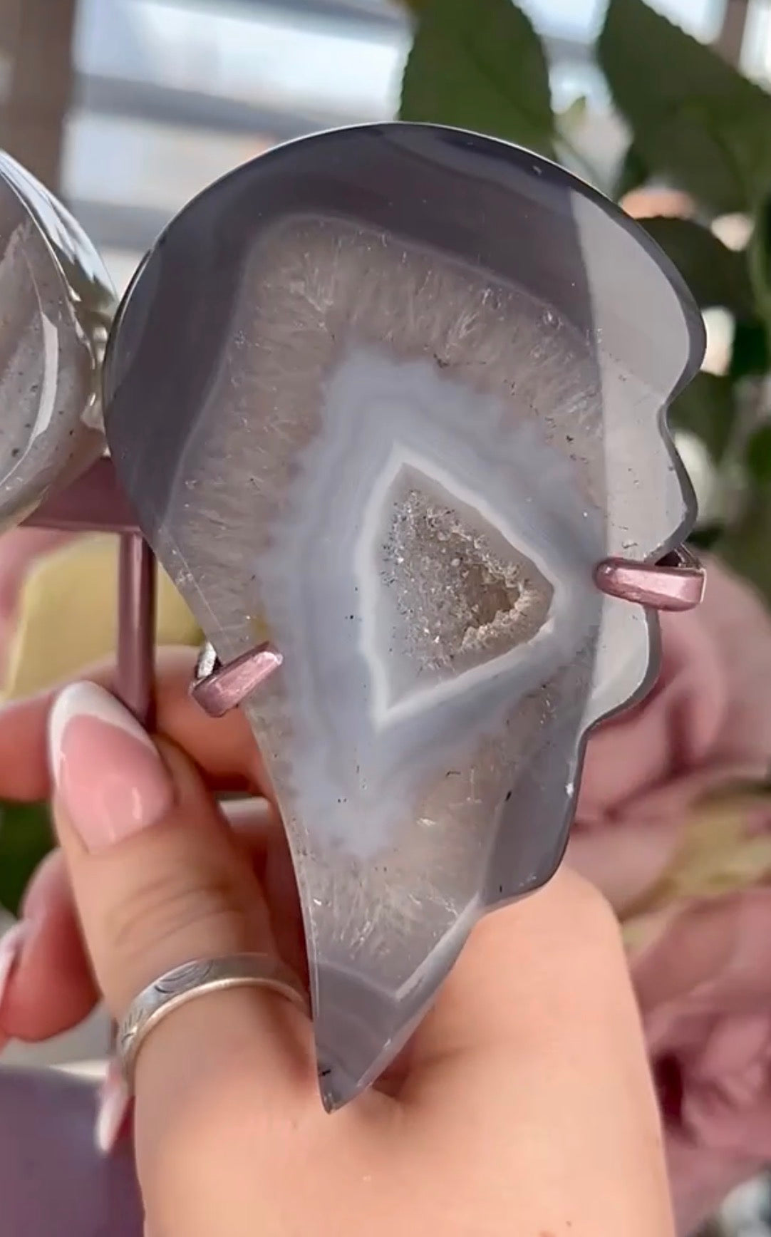 Gorgeous, high grade, blue banded agate wings