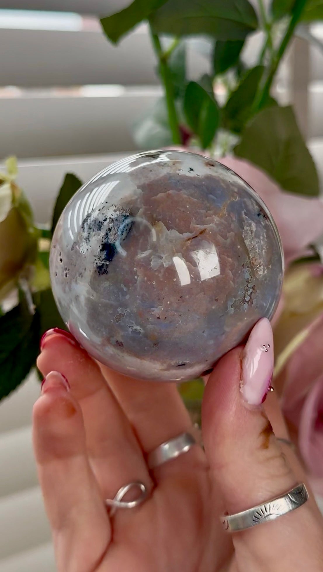 Ocean jasper sphere