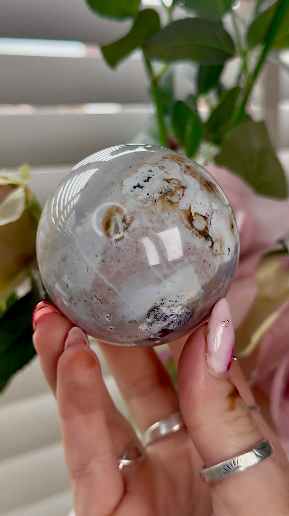 Ocean jasper sphere