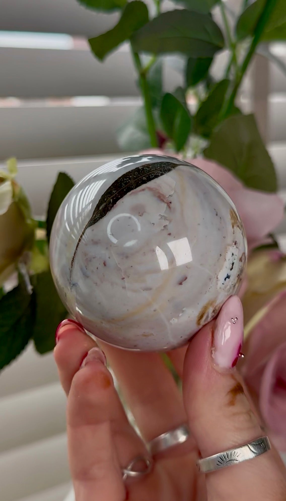 Ocean jasper sphere
