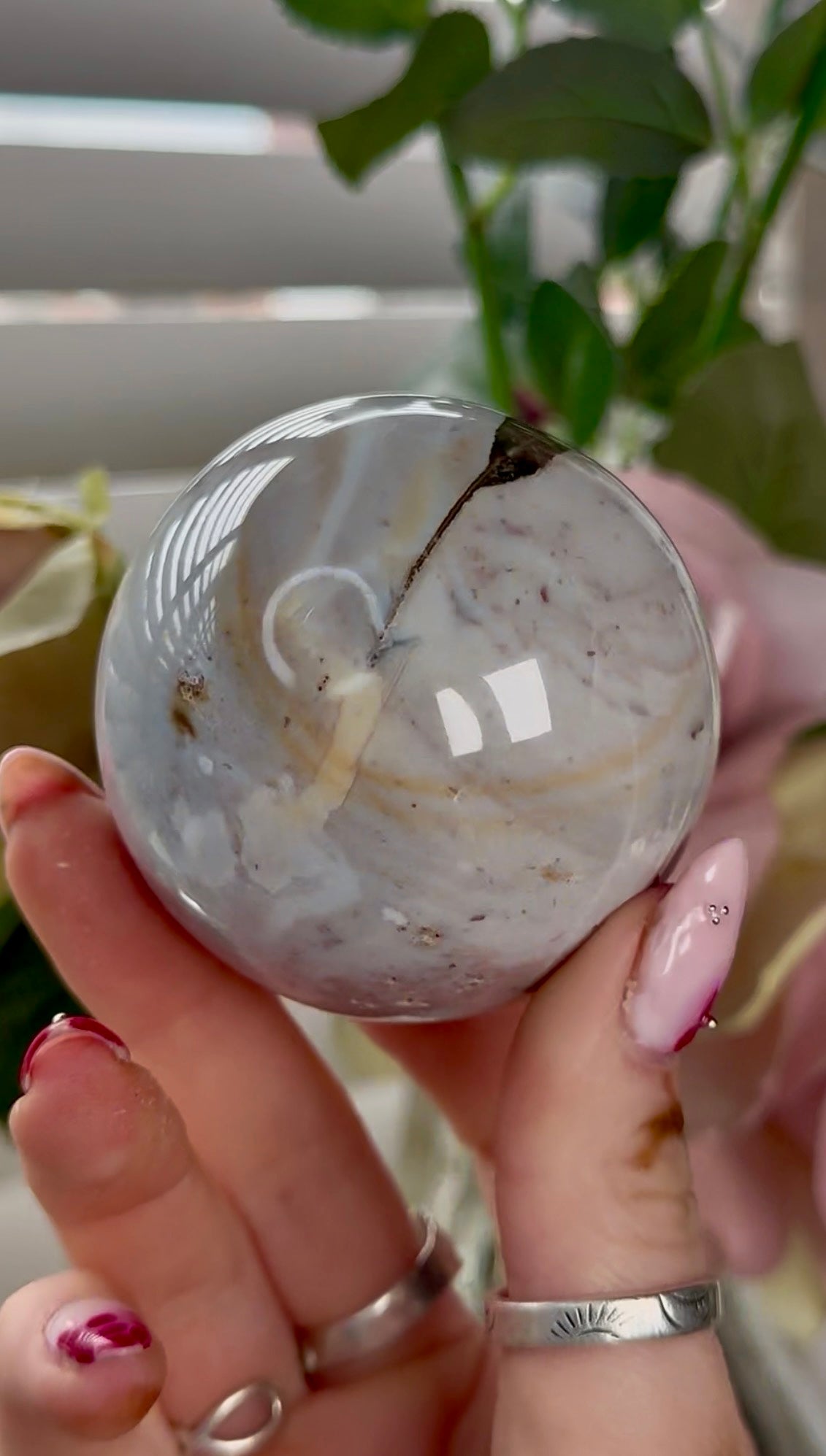 Ocean jasper sphere