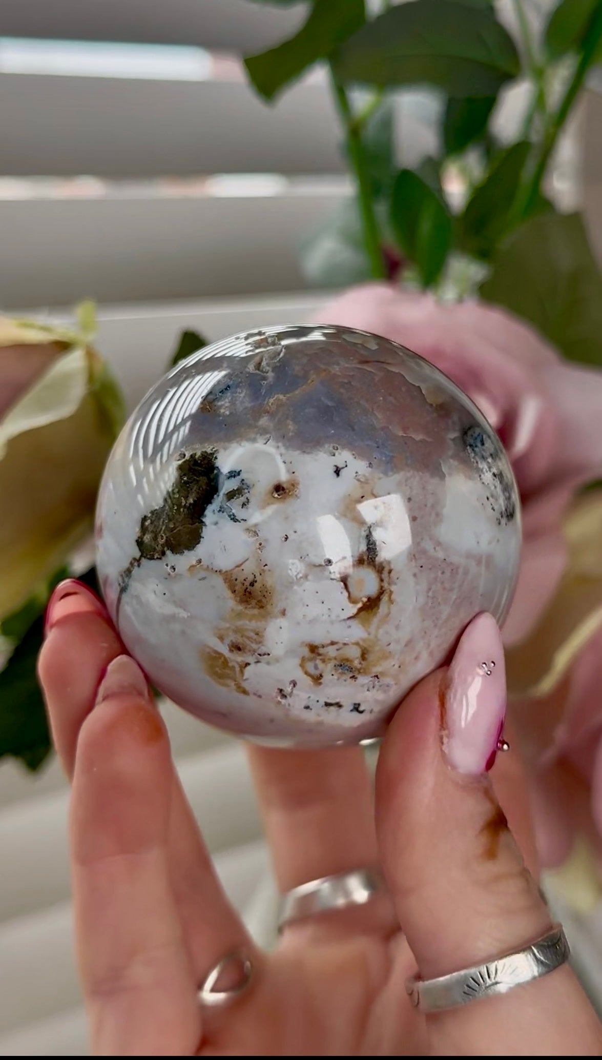 Ocean jasper sphere