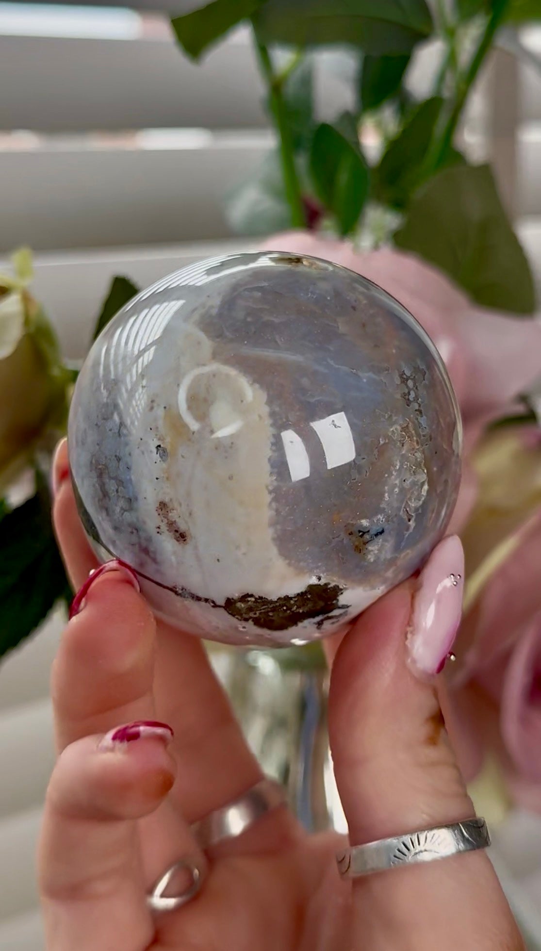 Ocean jasper sphere