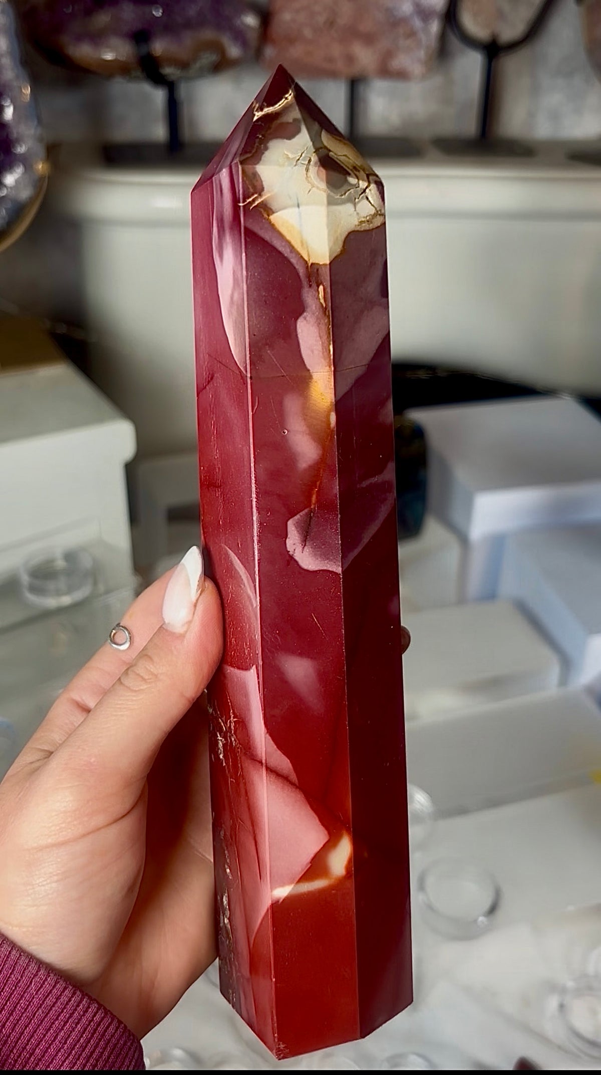 High quality, mookaite jasper tower 22.5cm