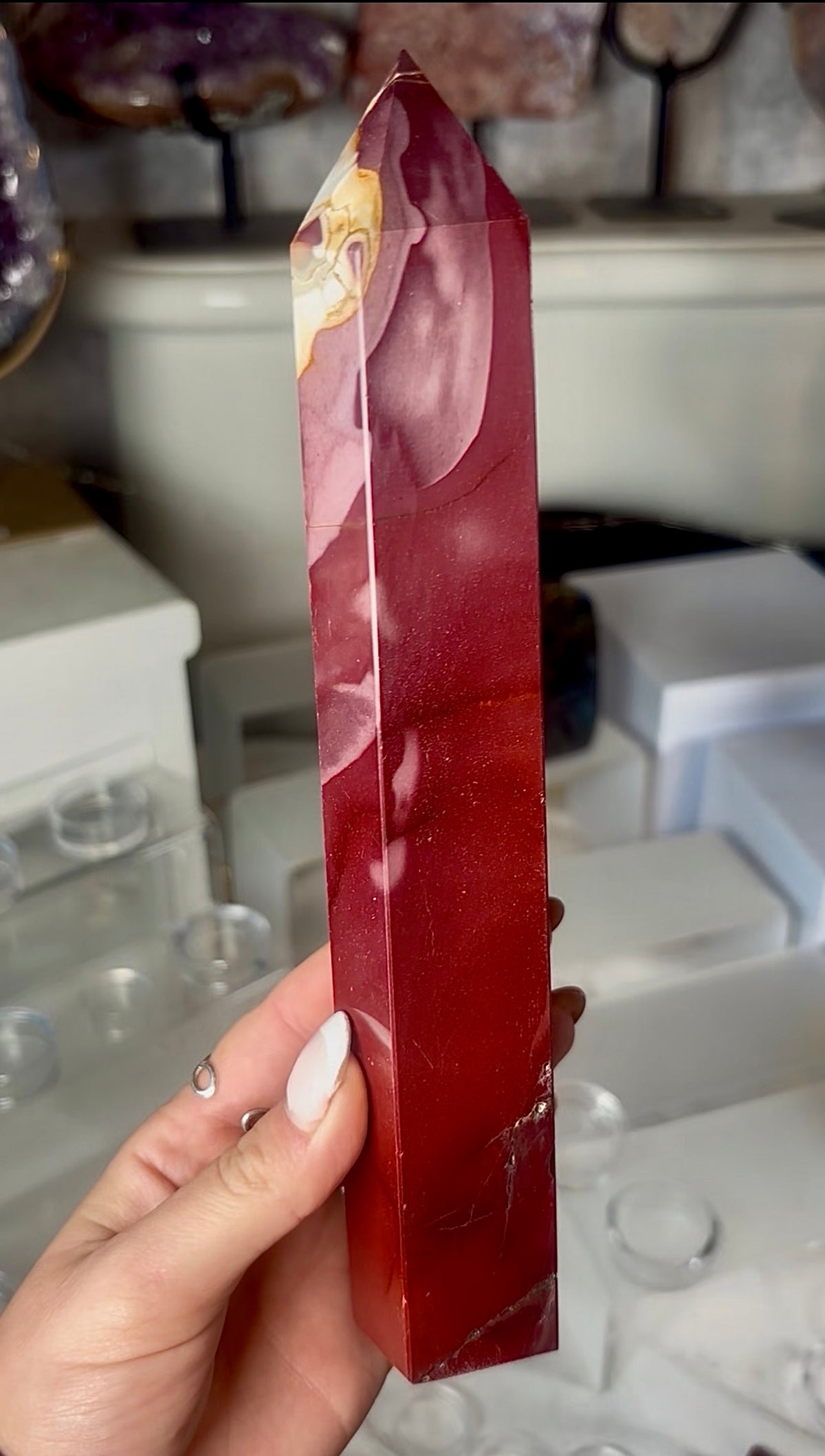 High quality, mookaite jasper tower 22.5cm