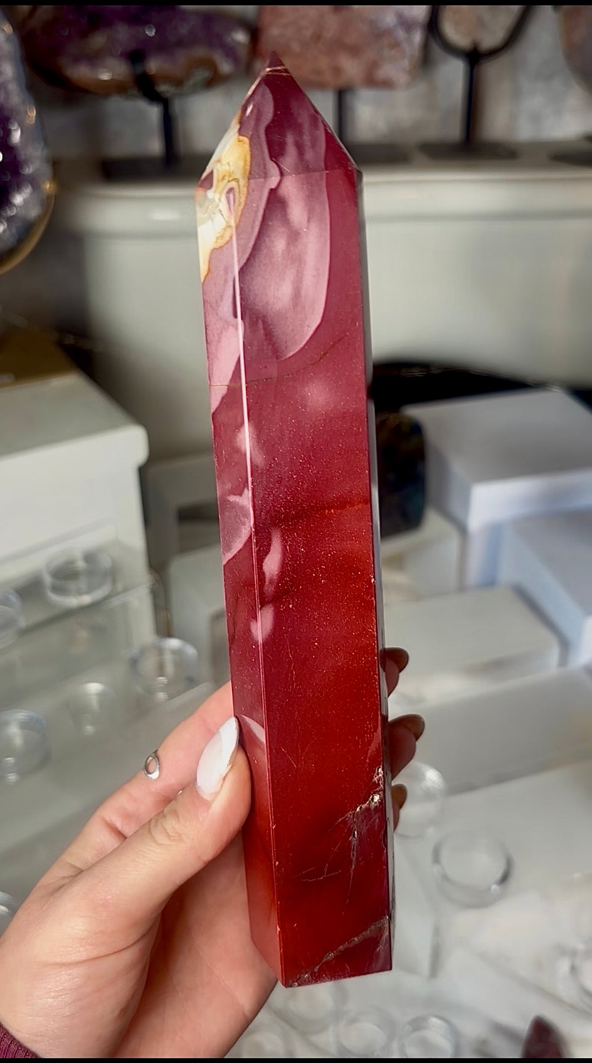High quality, mookaite jasper tower 22.5cm