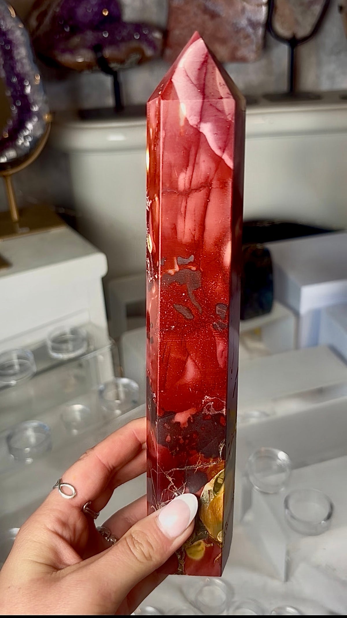 High quality, mookaite jasper tower 22.4cm