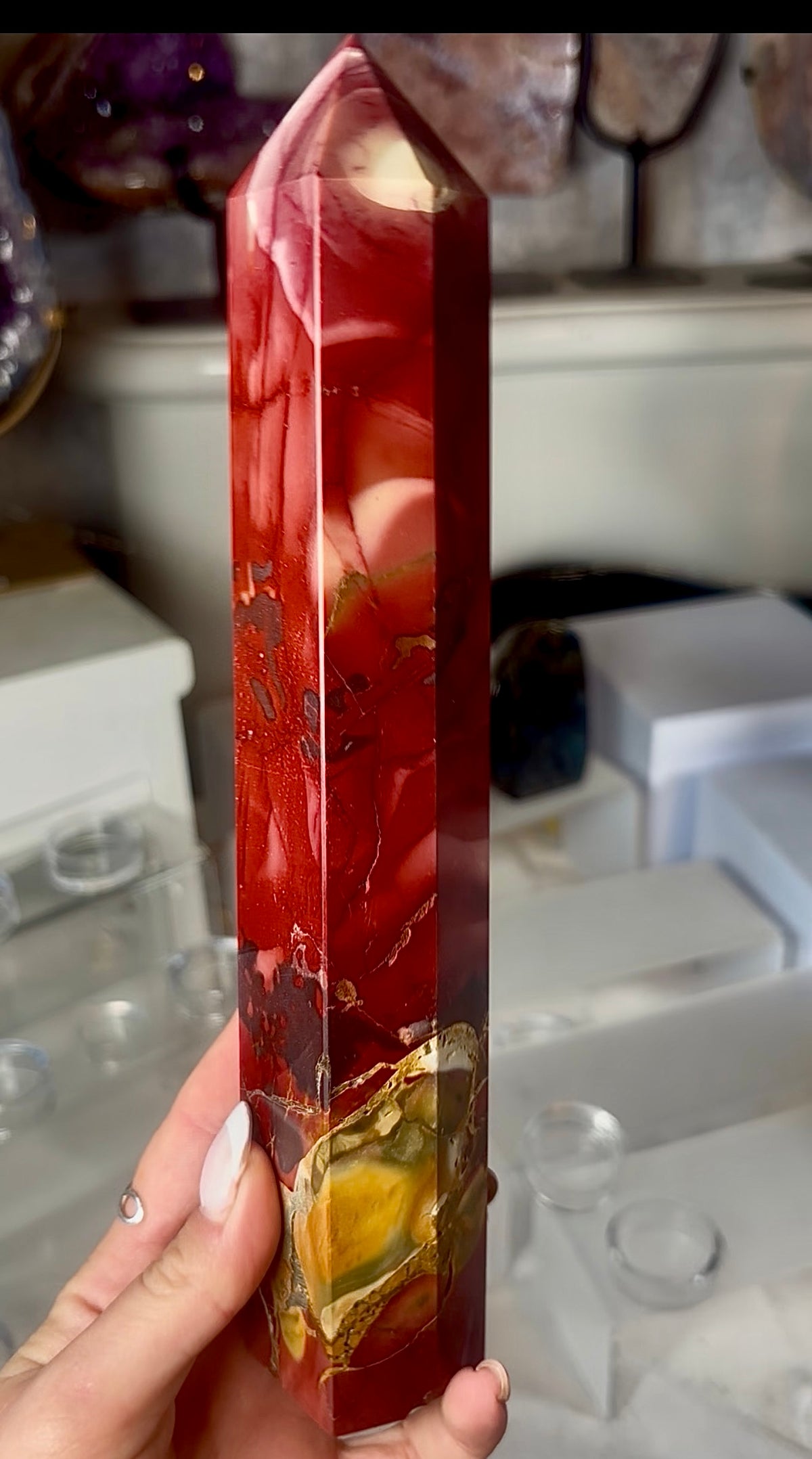 High quality, mookaite jasper tower 22.4cm