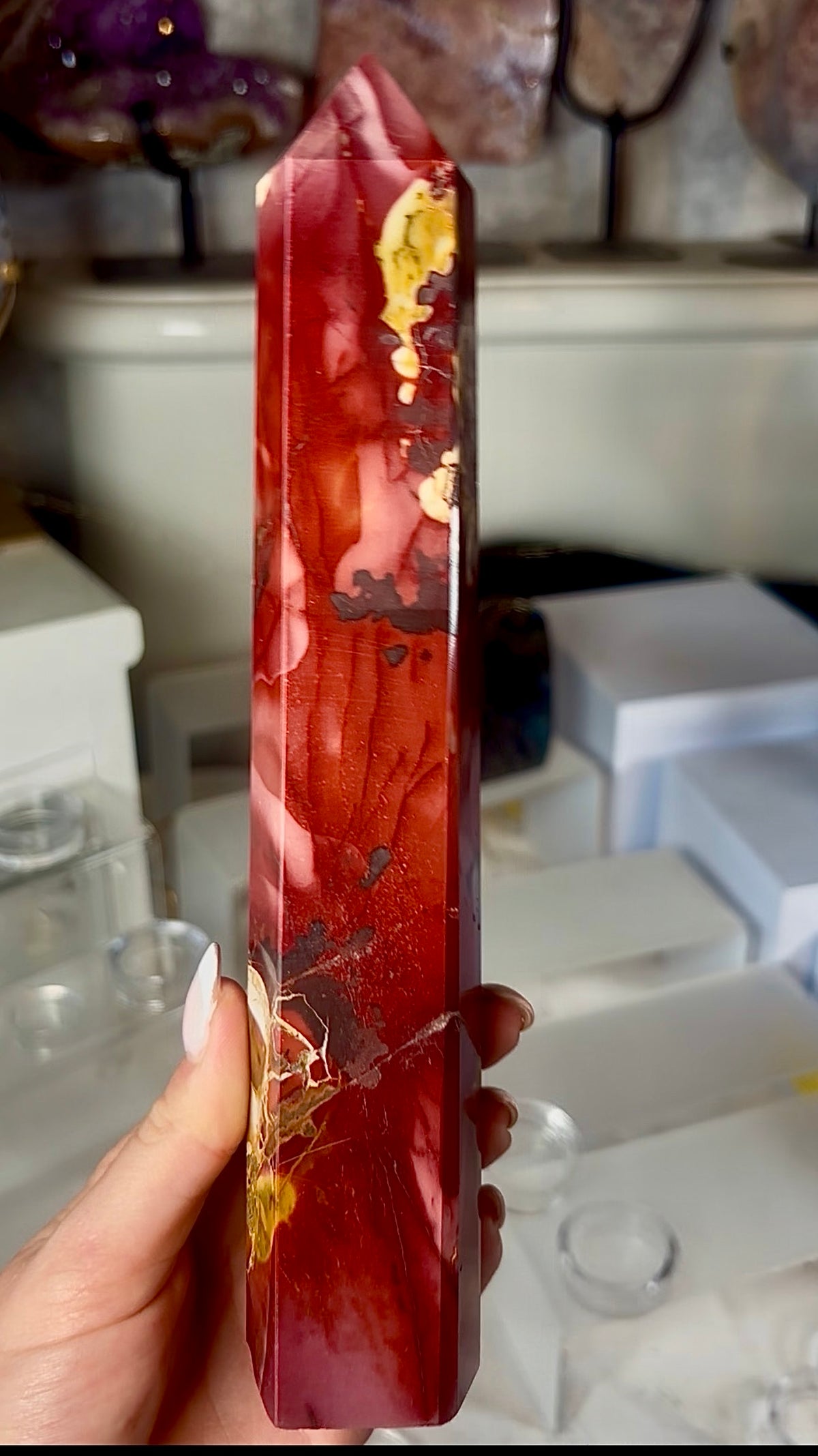 High quality, mookaite jasper tower 22.4cm