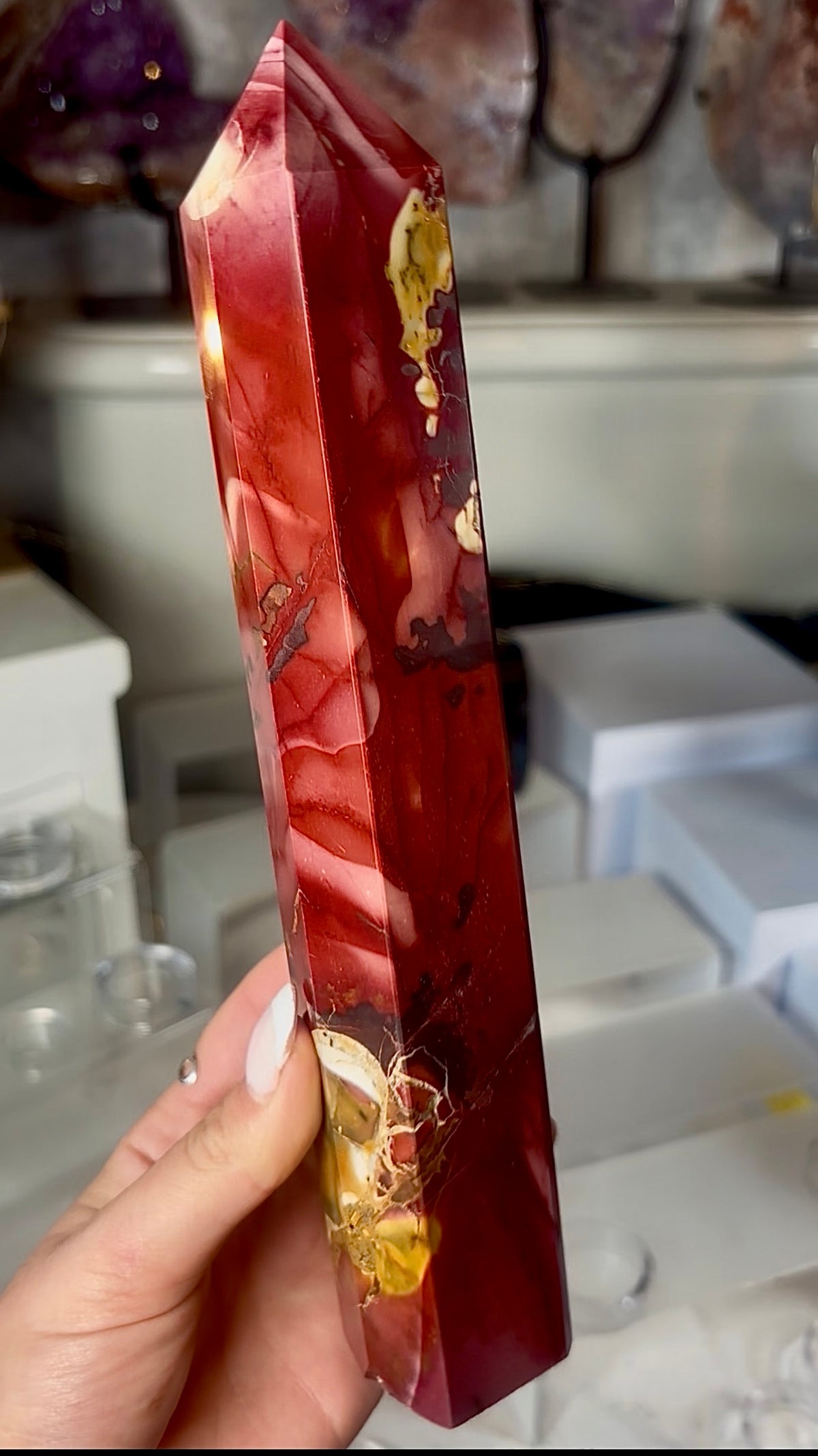 High quality, mookaite jasper tower 22.4cm
