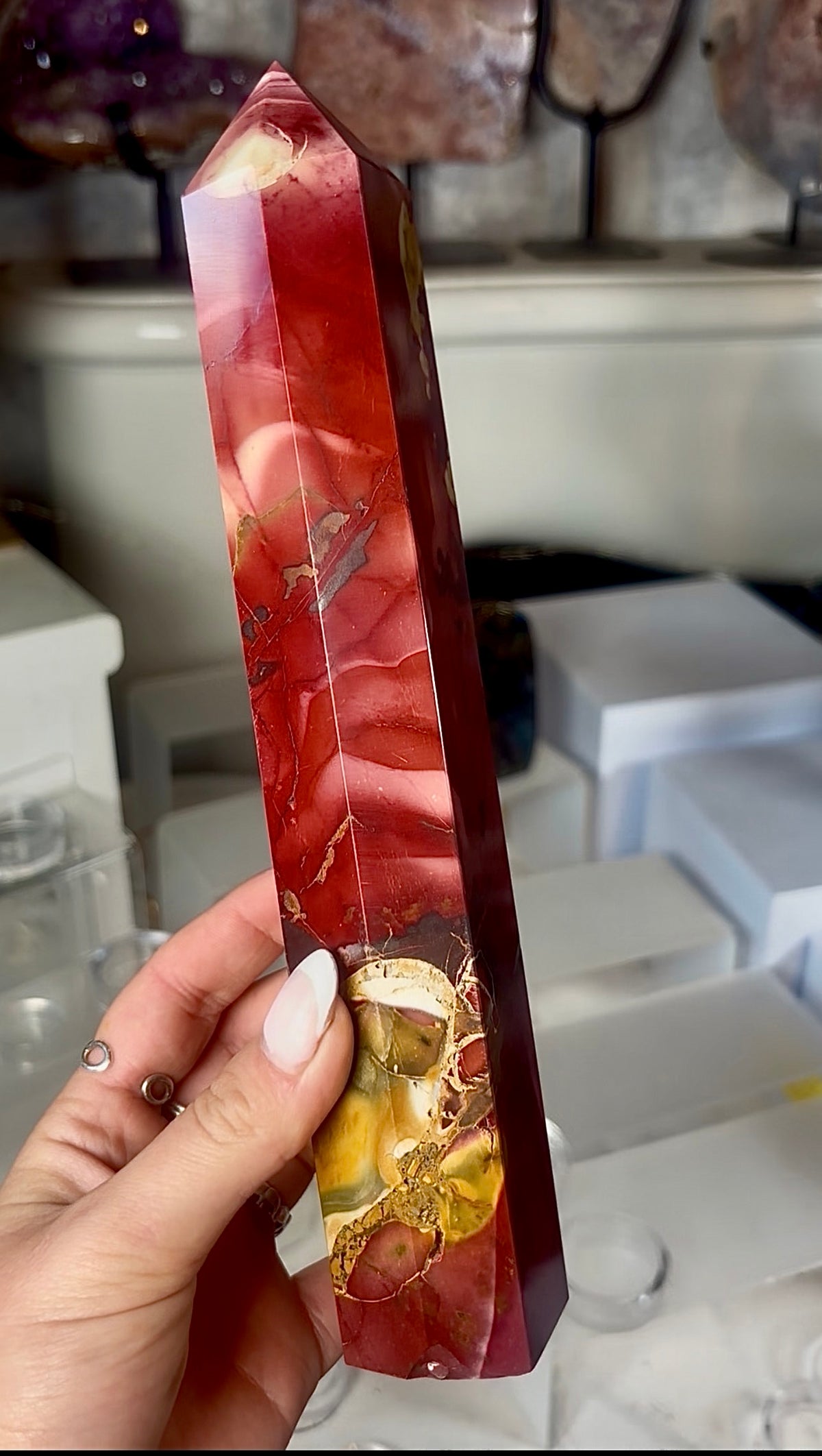 High quality, mookaite jasper tower 22.4cm