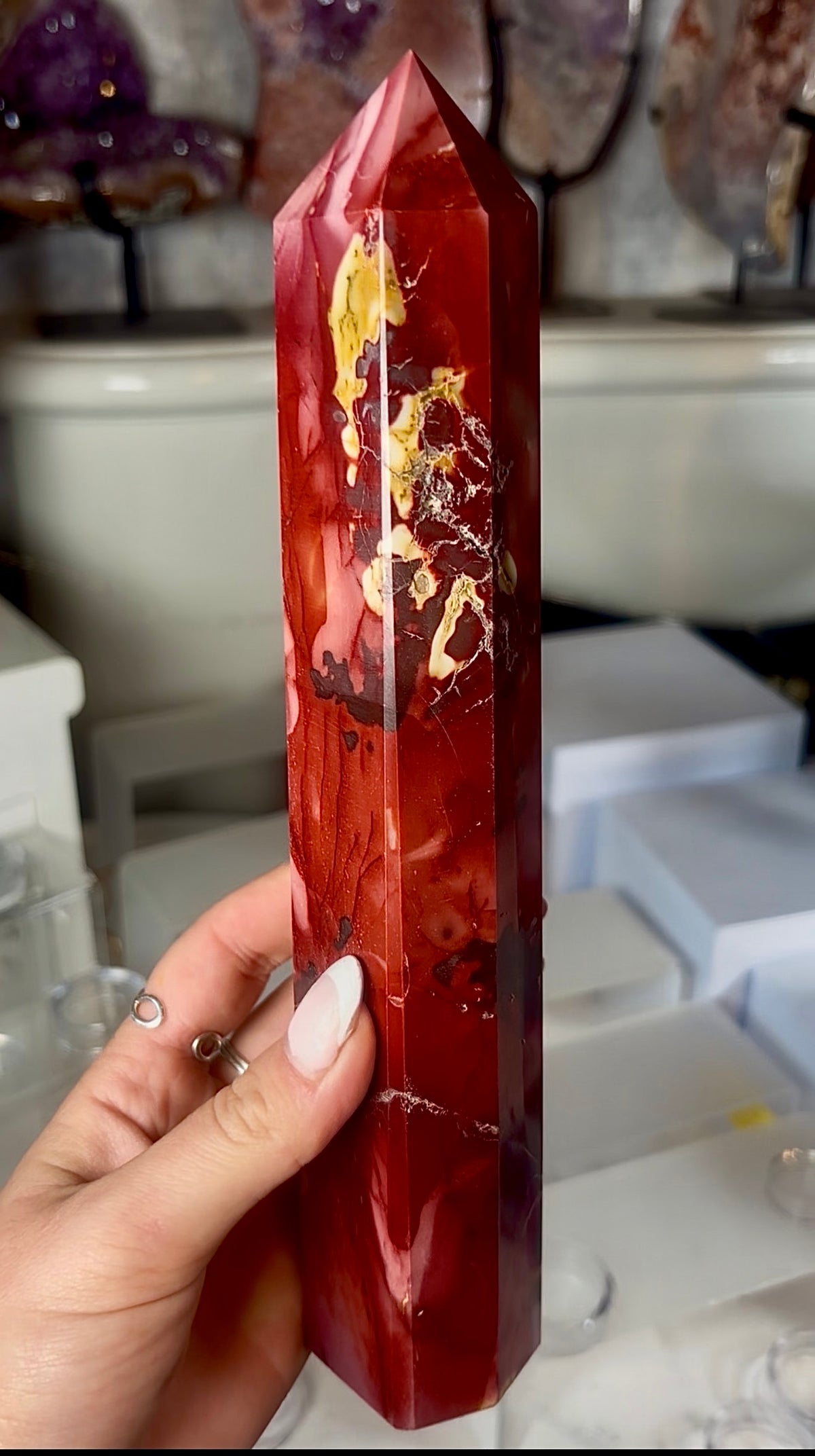 High quality, mookaite jasper tower 22.4cm