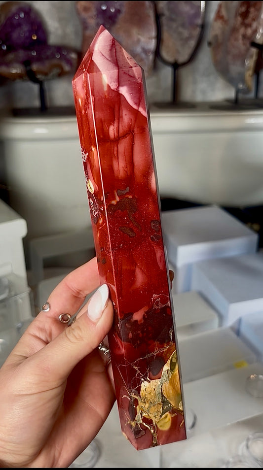 High quality, mookaite jasper tower 22.4cm