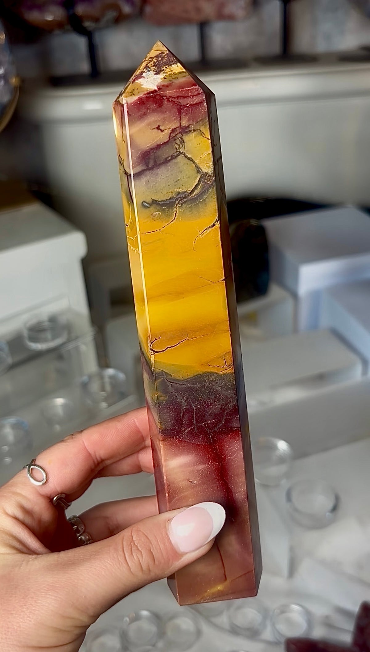 High quality, mookaite jasper tower 22.4cm