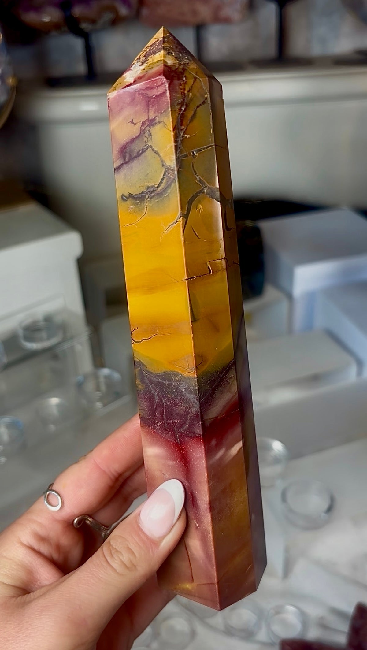 High quality, mookaite jasper tower 22.4cm