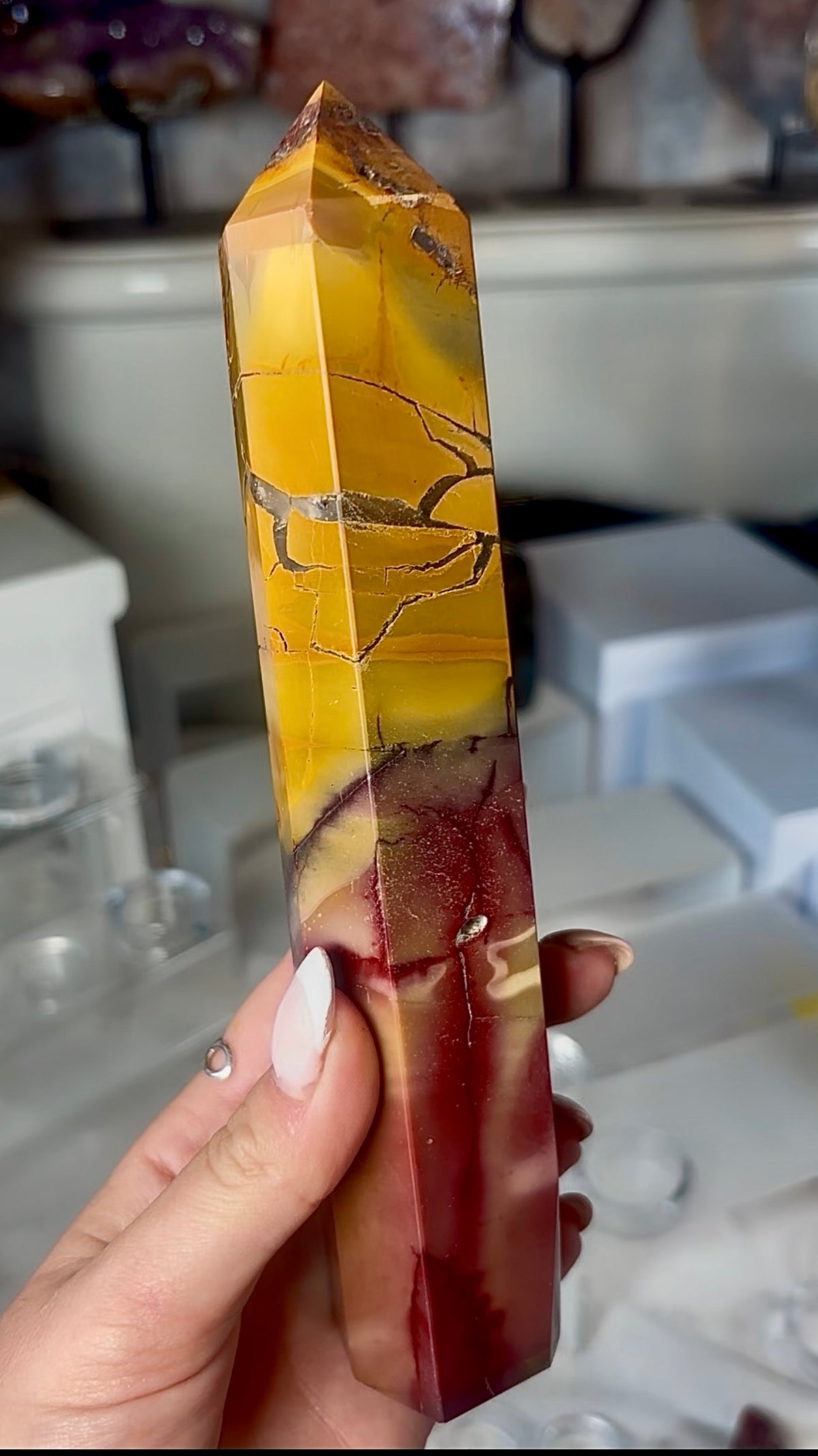 High quality, mookaite jasper tower 22.4cm