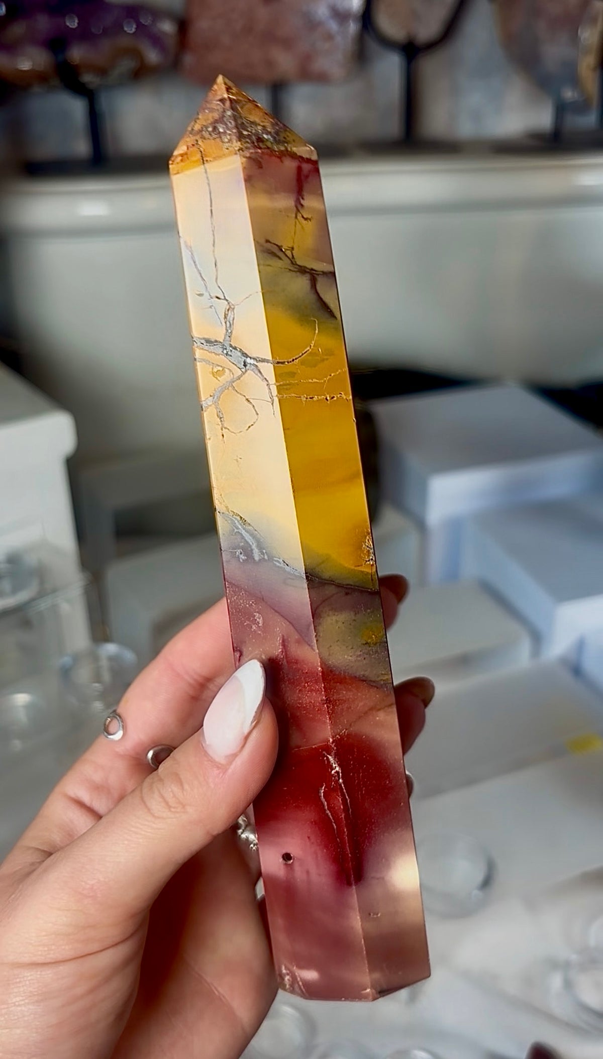 High quality, mookaite jasper tower 22.4cm