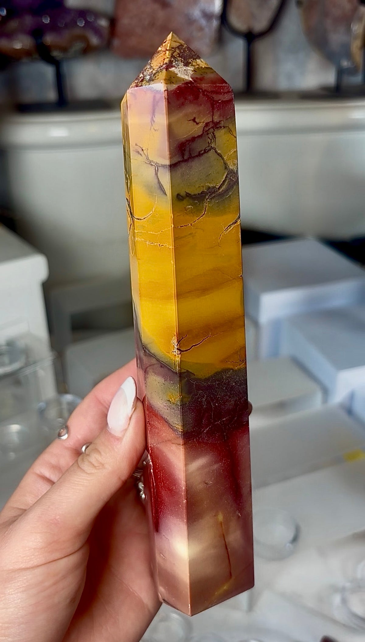 High quality, mookaite jasper tower 22.4cm