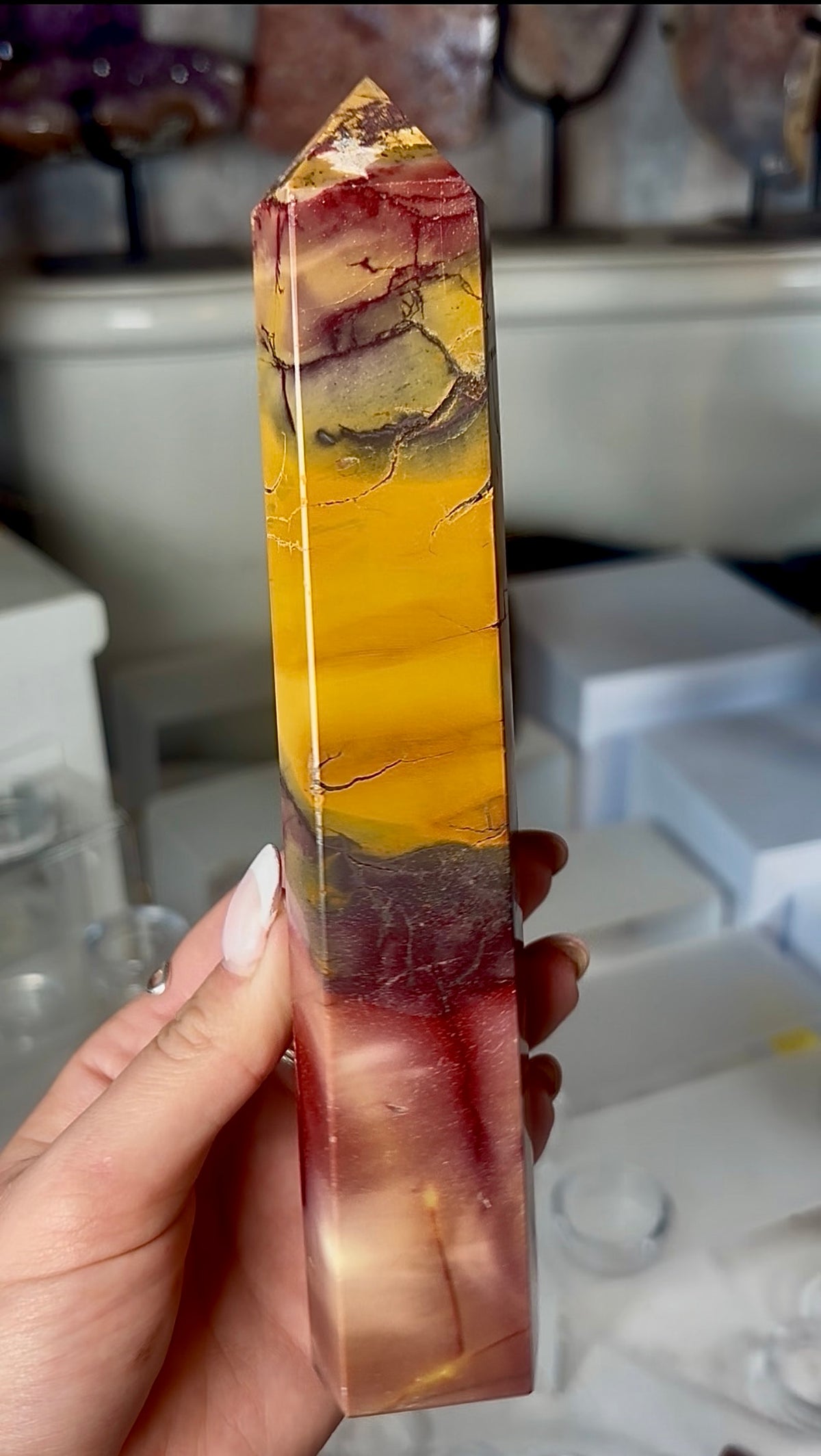 High quality, mookaite jasper tower 22.4cm