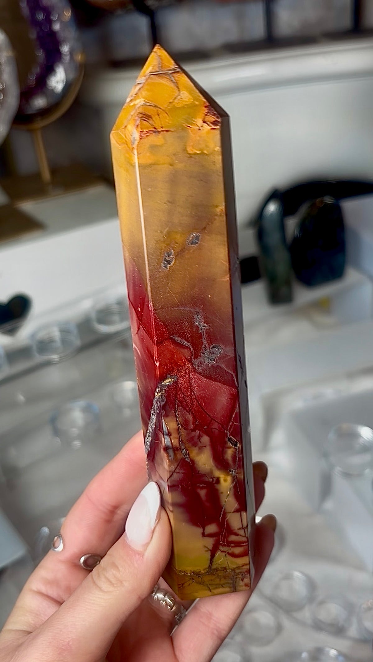 High quality, mookaite jasper tower 17.5cm