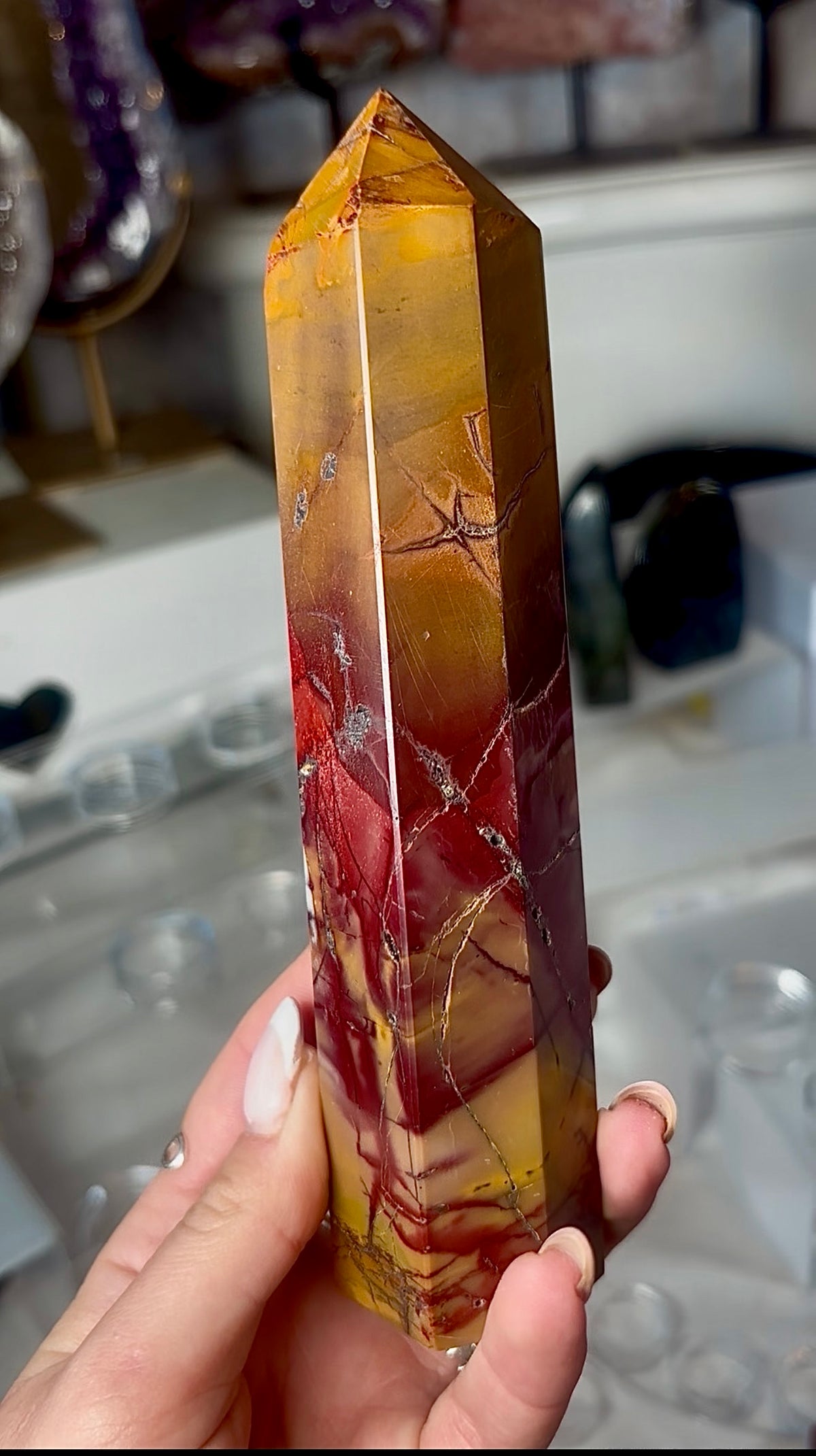 High quality, mookaite jasper tower 17.5cm