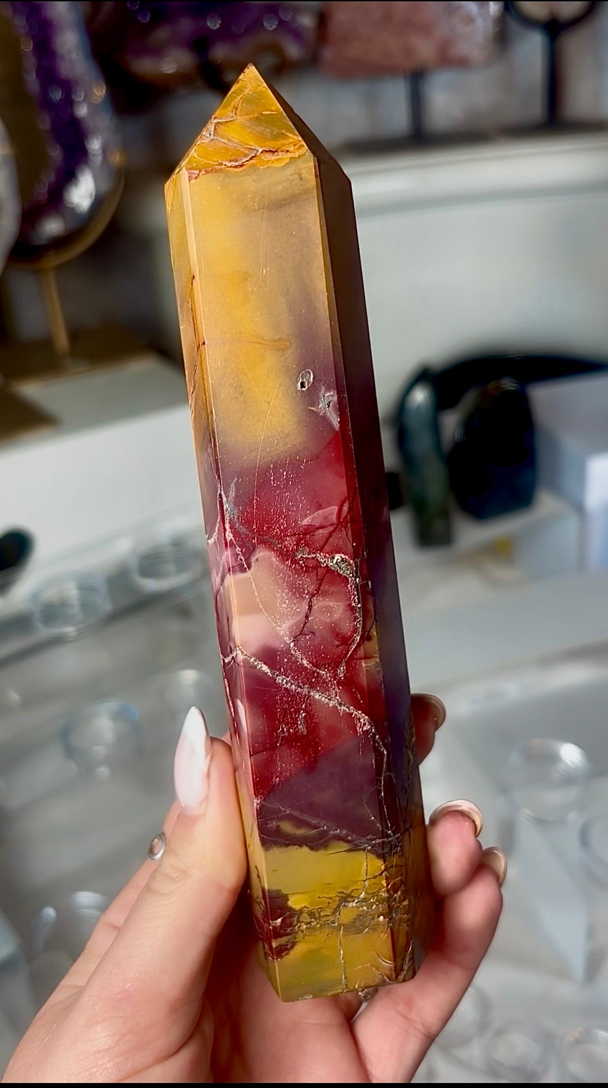 High quality, mookaite jasper tower 17.5cm
