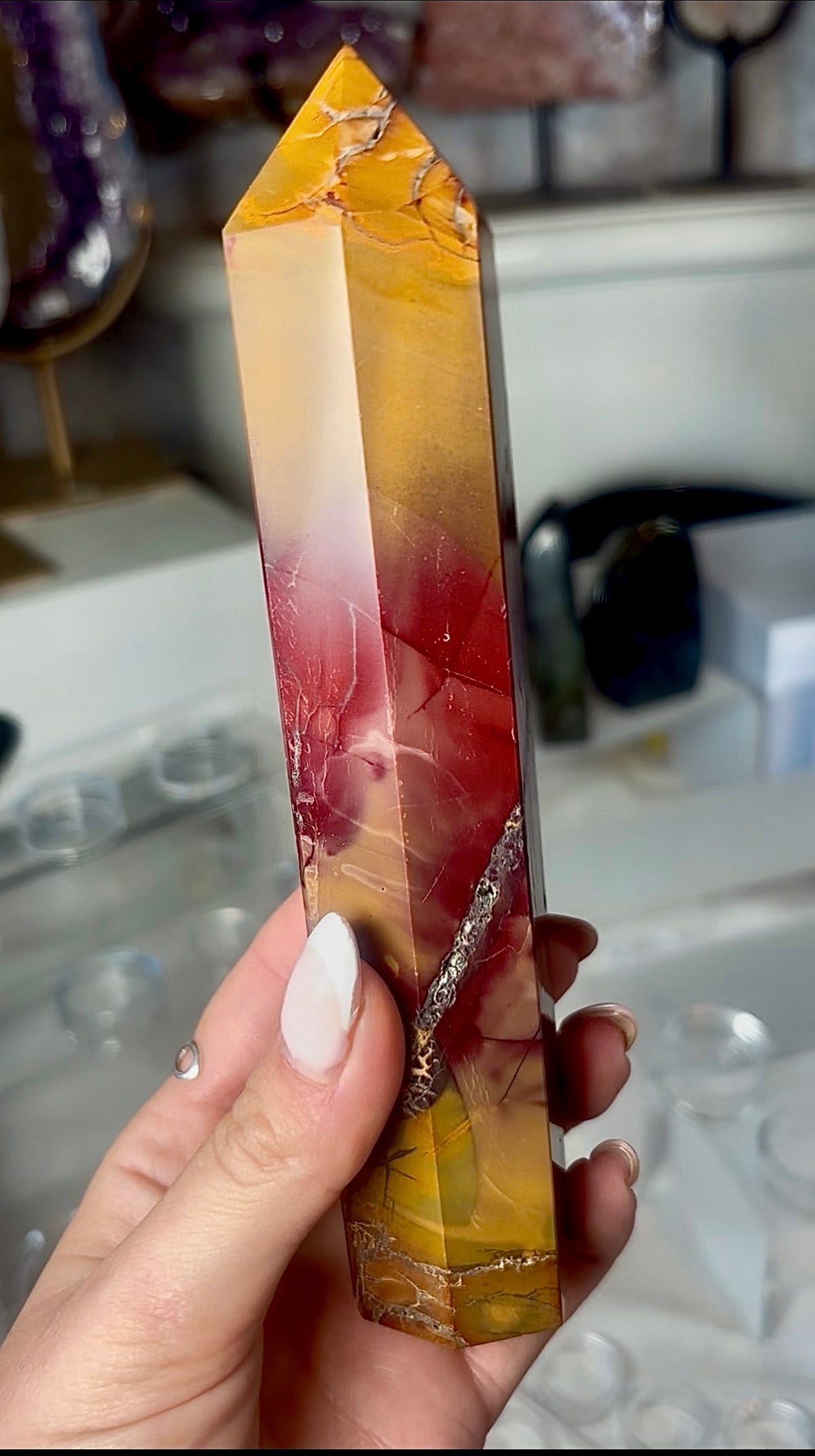 High quality, mookaite jasper tower 17.5cm