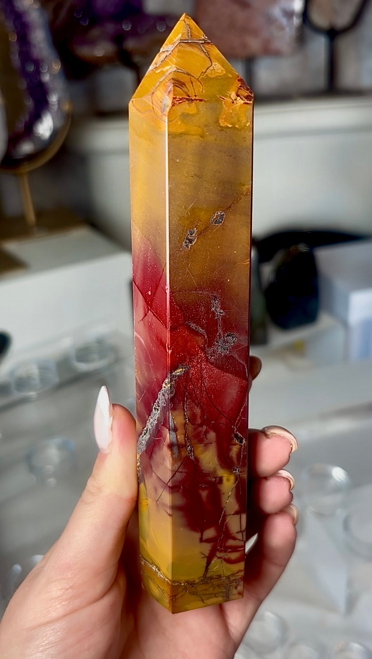 High quality, mookaite jasper tower 17.5cm