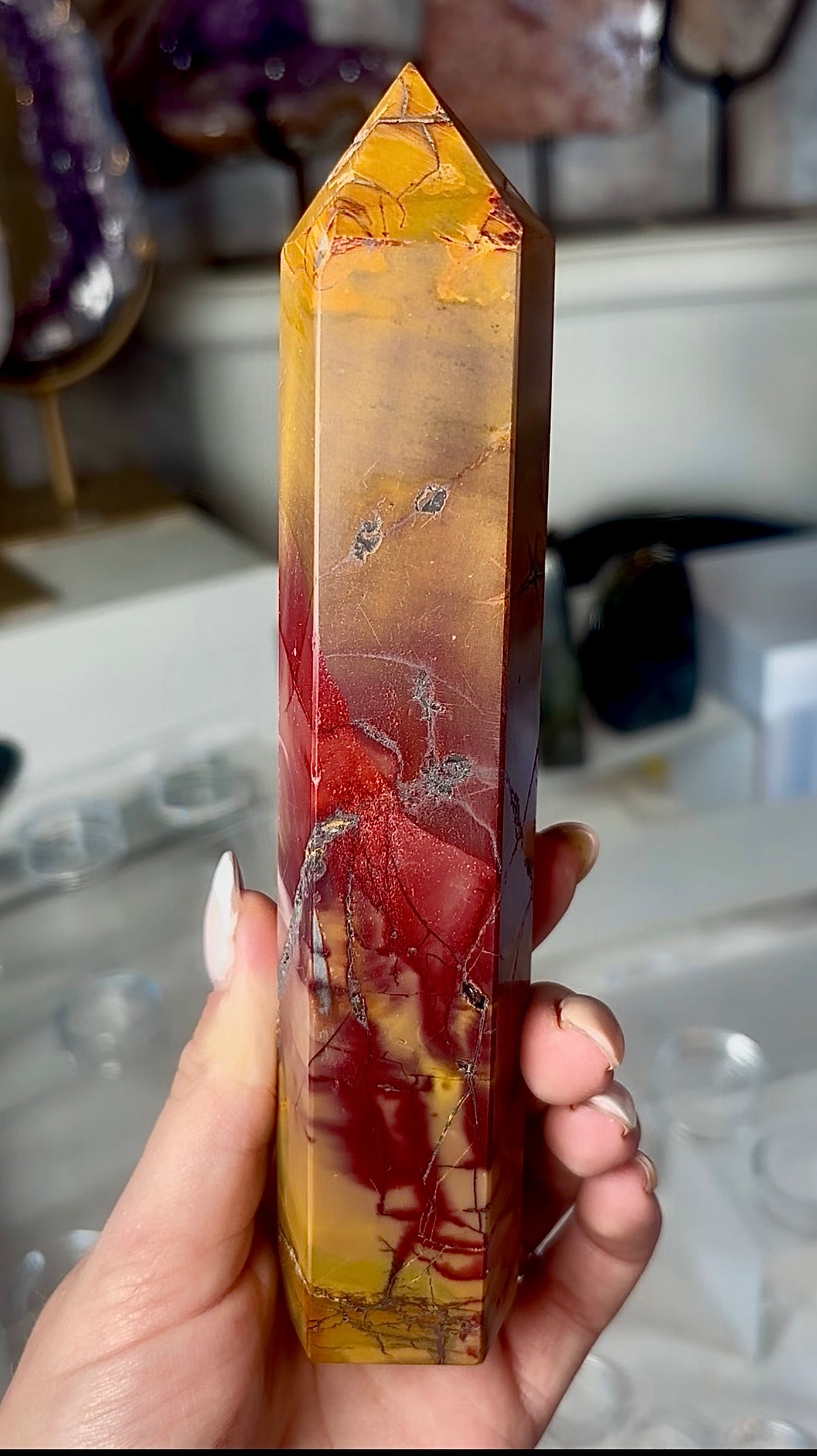 High quality, mookaite jasper tower 17.5cm