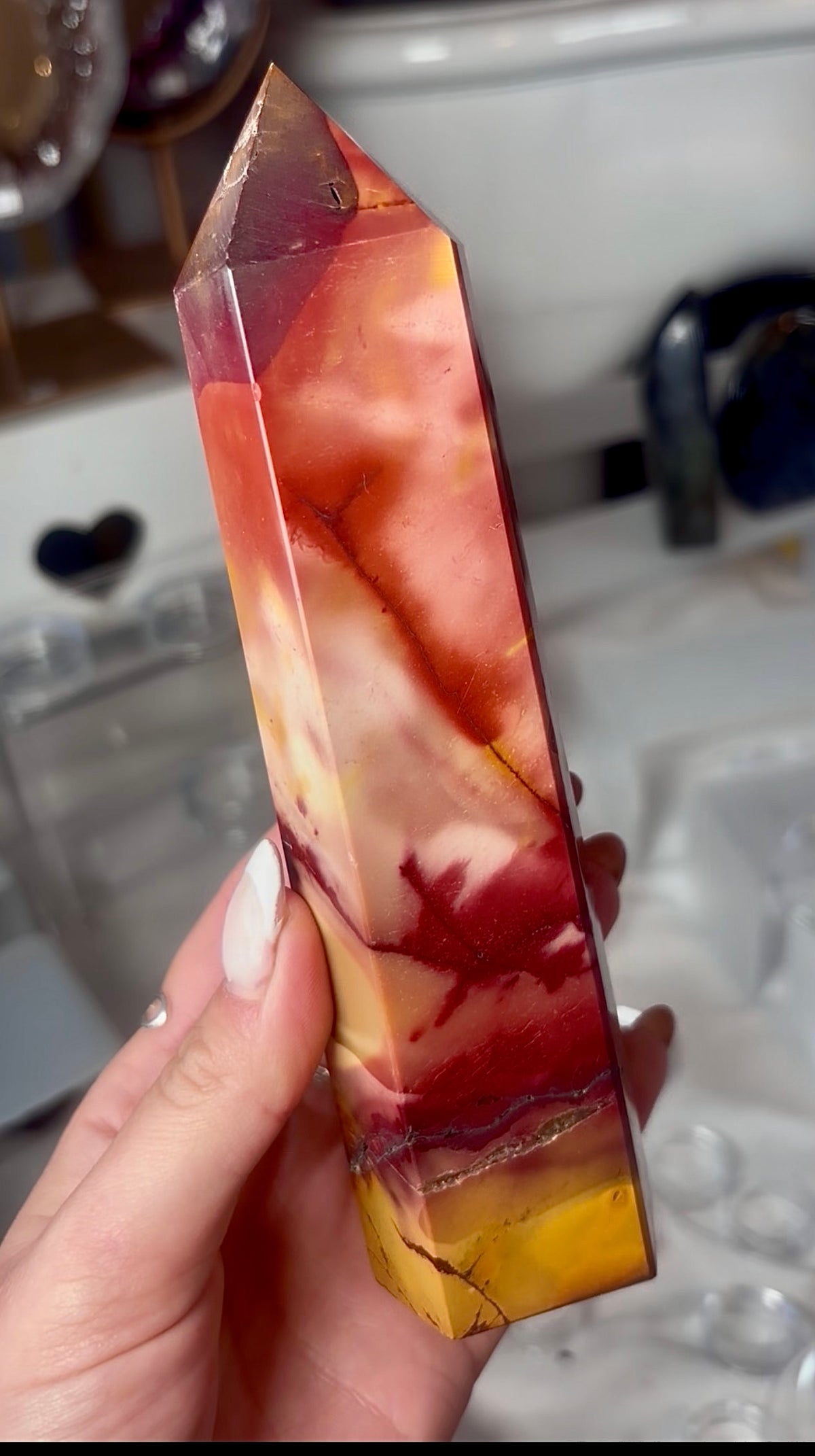 High quality, mookaite jasper tower 17.2cm