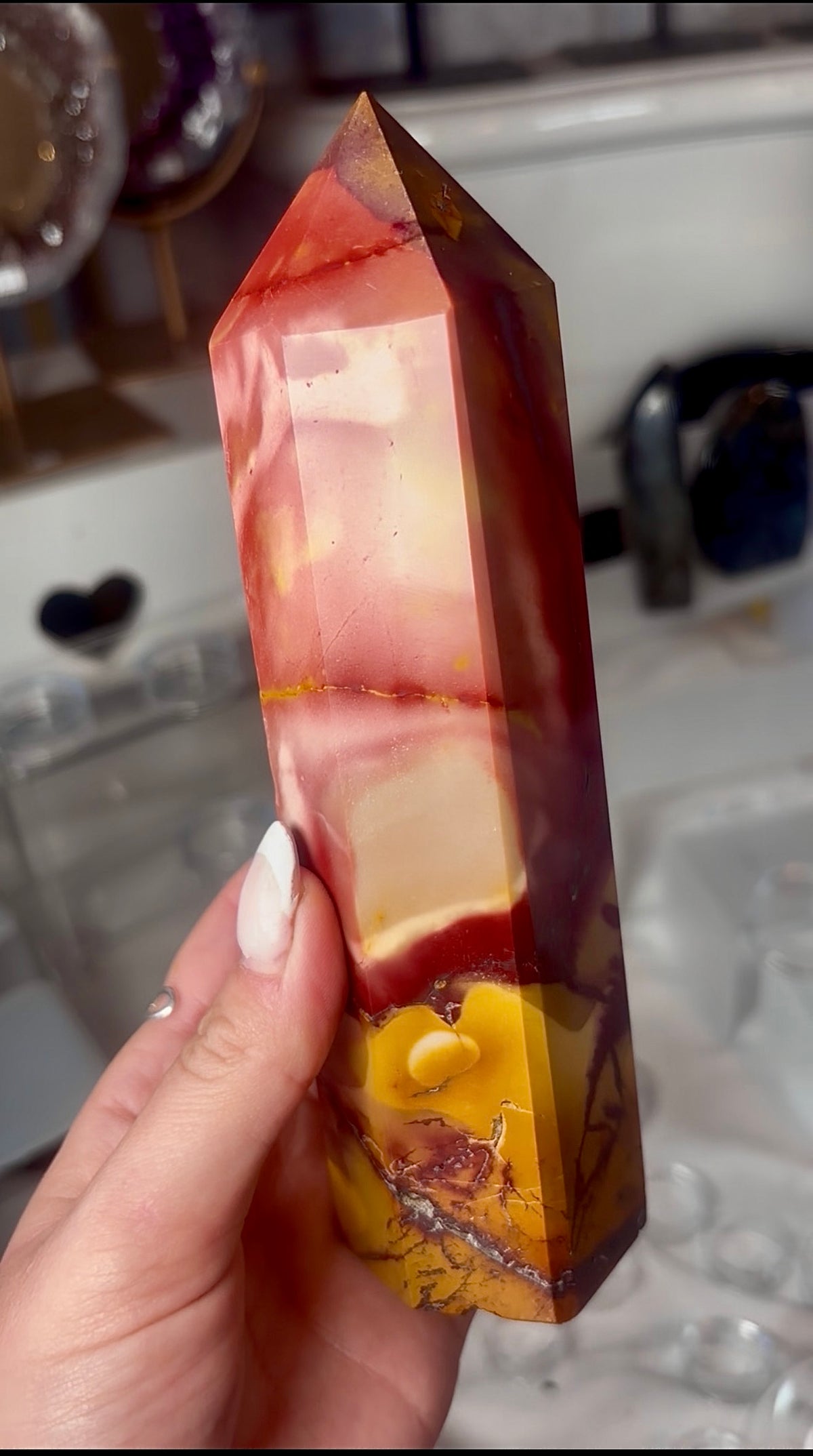 High quality, mookaite jasper tower 17.2cm