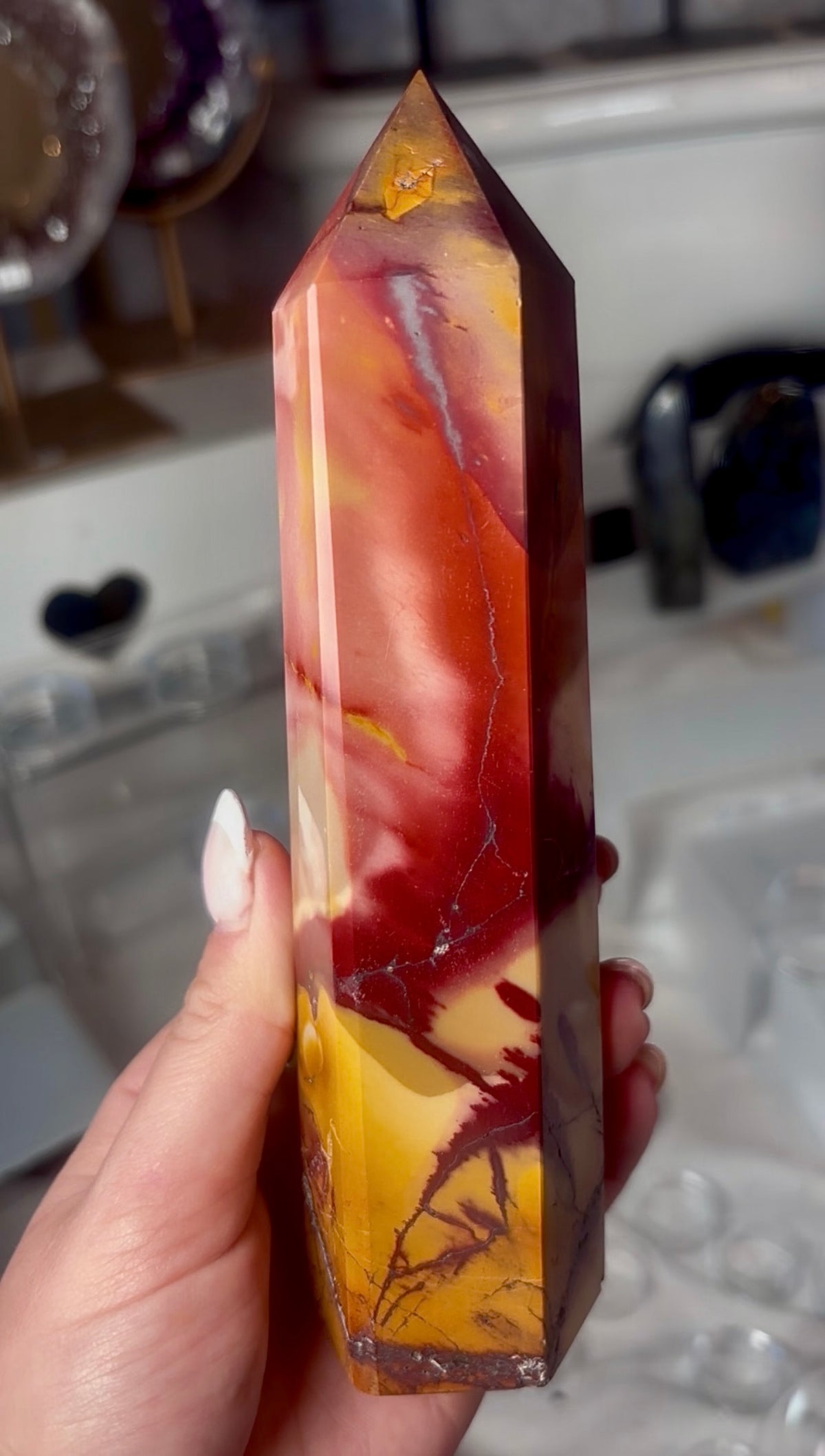 High quality, mookaite jasper tower 17.2cm