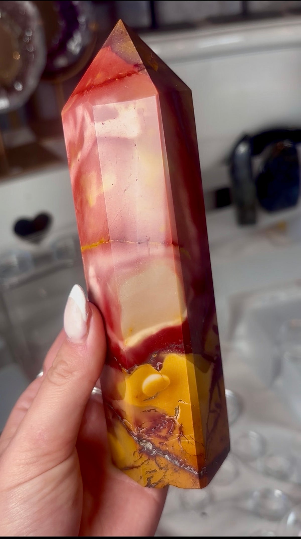 High quality, mookaite jasper tower 17.2cm