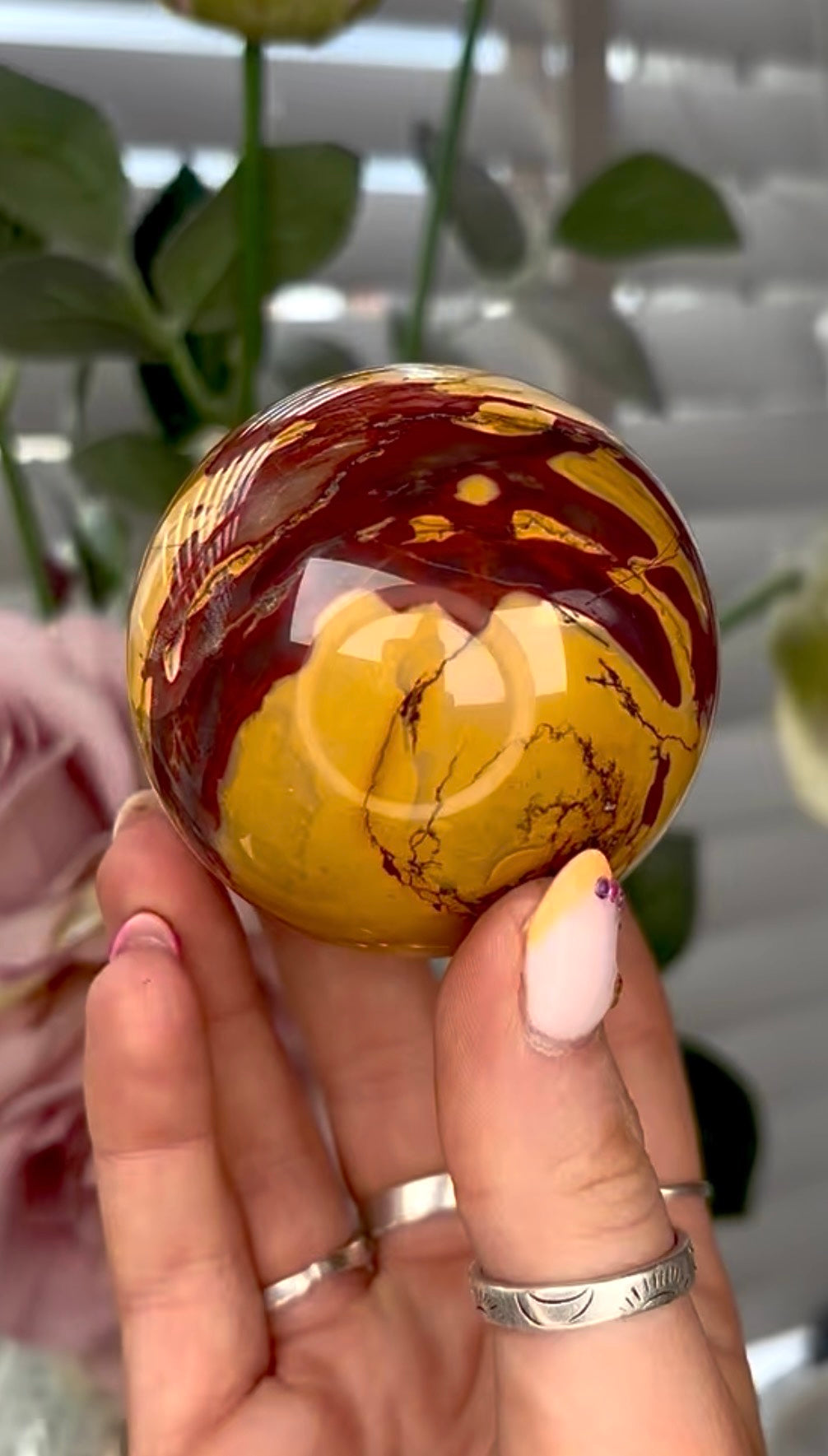 High quality, mookaite Jasper sphere 6.2cm