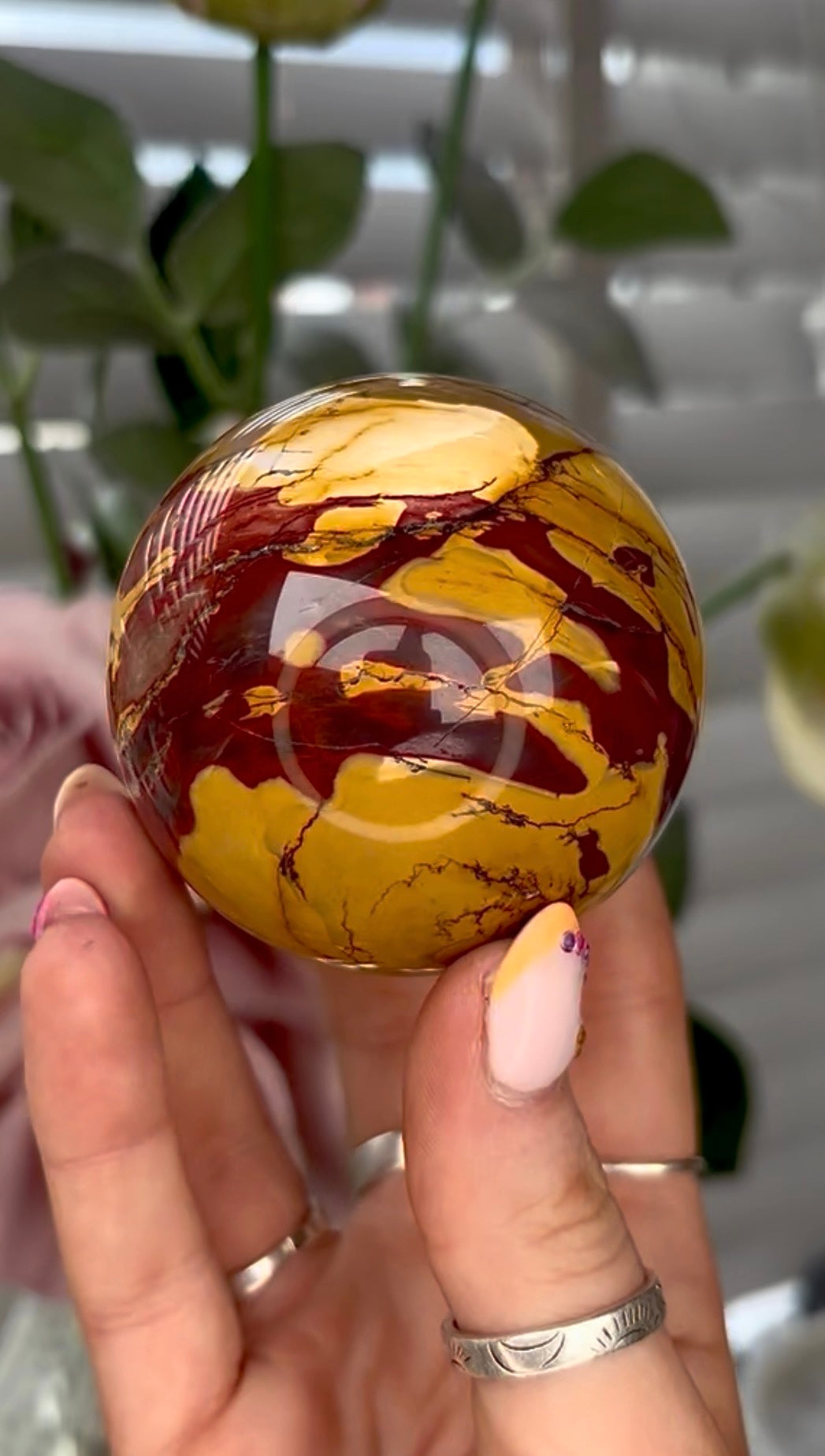 High quality, mookaite Jasper sphere 6.2cm