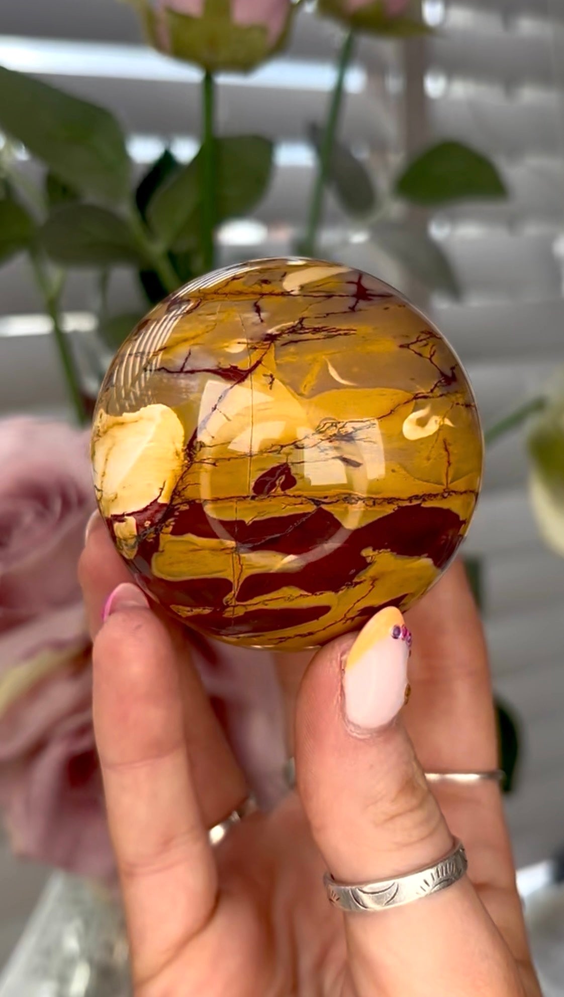 High quality, mookaite Jasper sphere 6.2cm