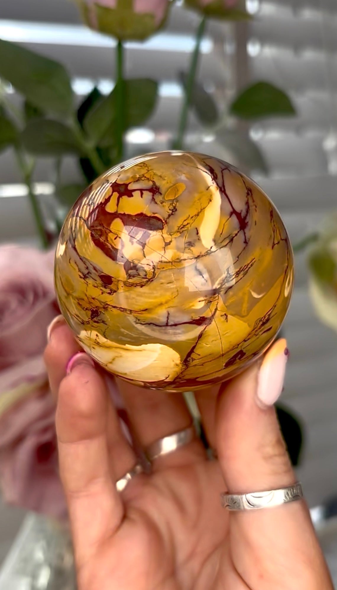High quality, mookaite Jasper sphere 6.2cm