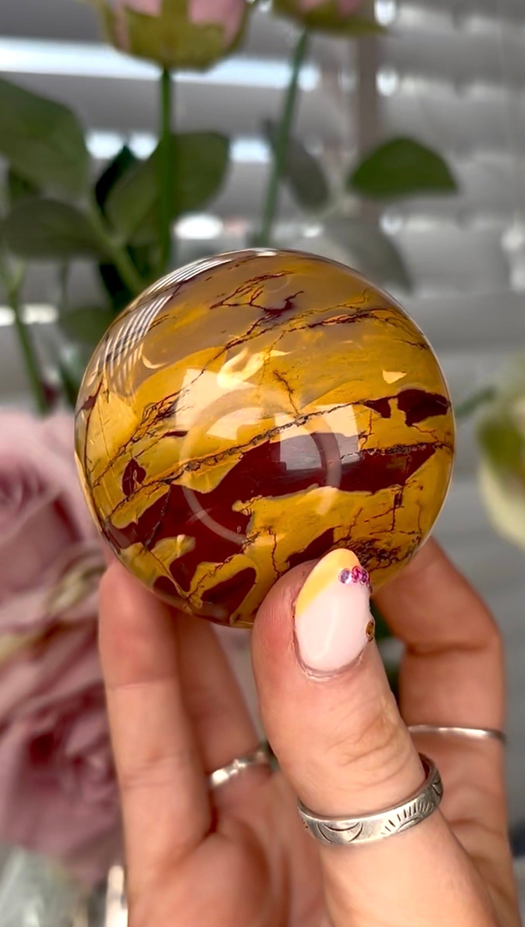 High quality, mookaite Jasper sphere 6.2cm
