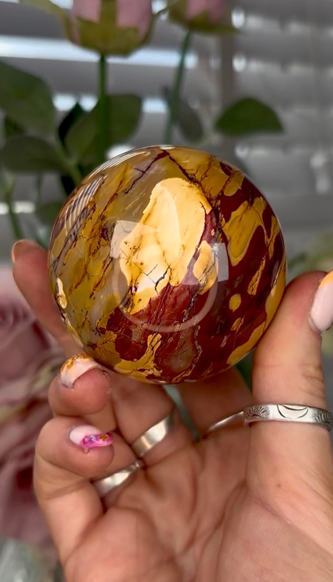 High quality, mookaite Jasper sphere 6.2cm
