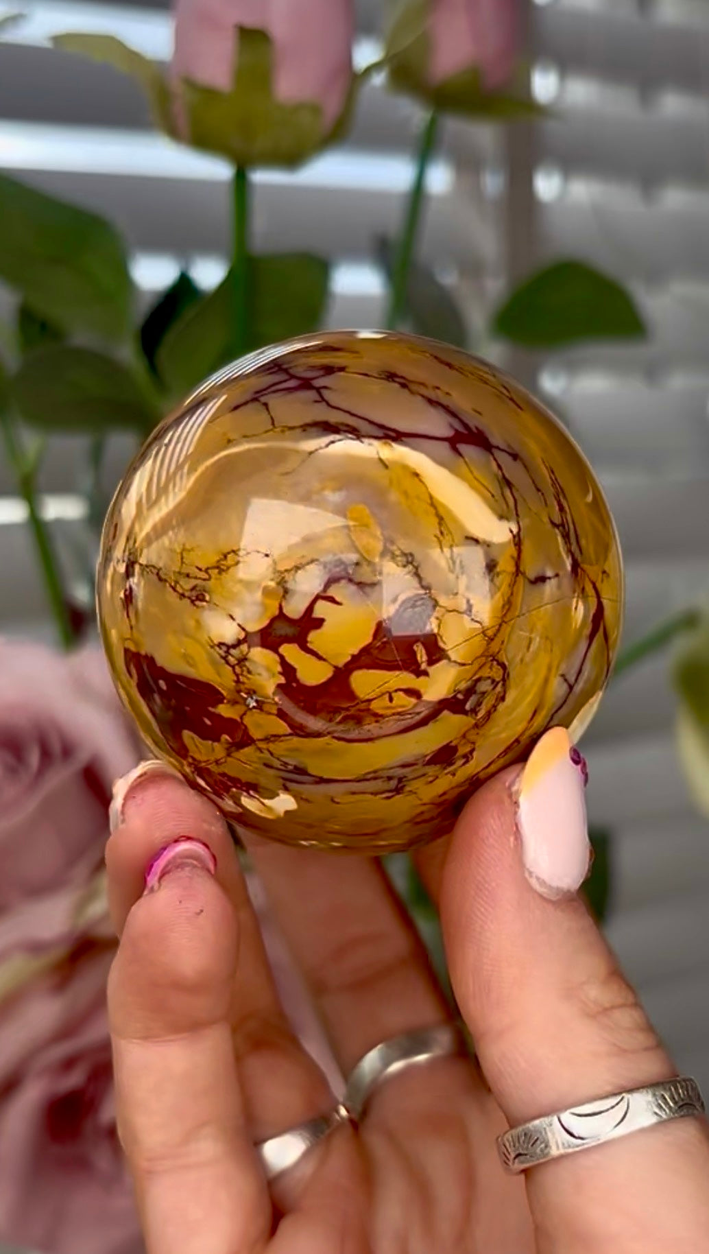 High quality, mookaite Jasper sphere 6.2cm