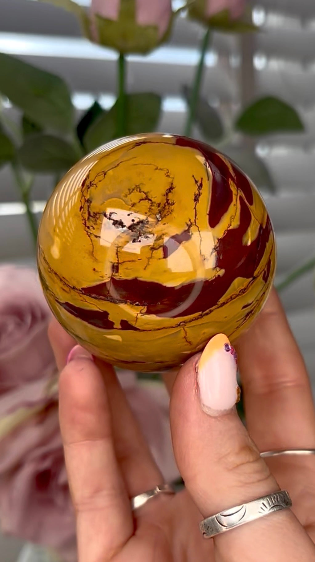 High quality, mookaite Jasper sphere 6.2cm