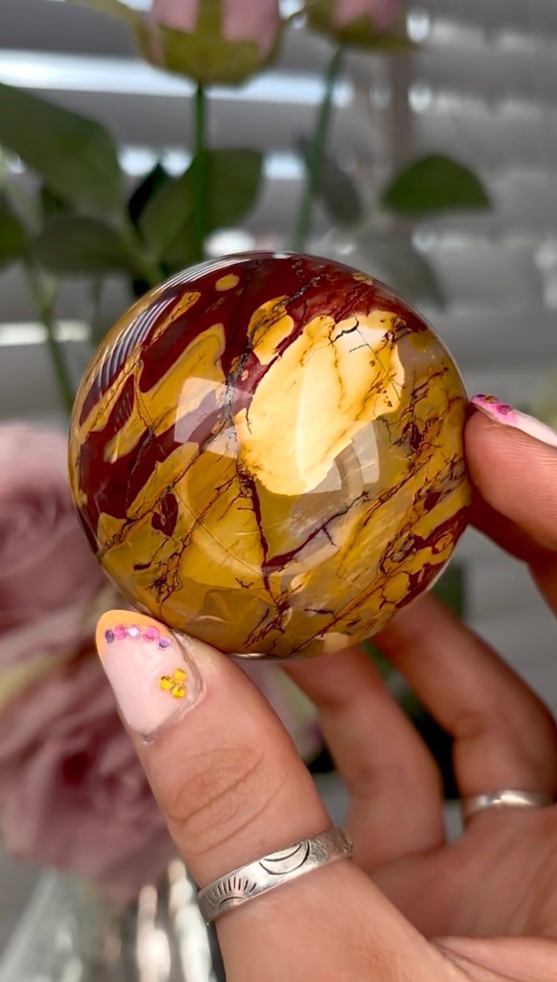 High quality, mookaite Jasper sphere 6.2cm