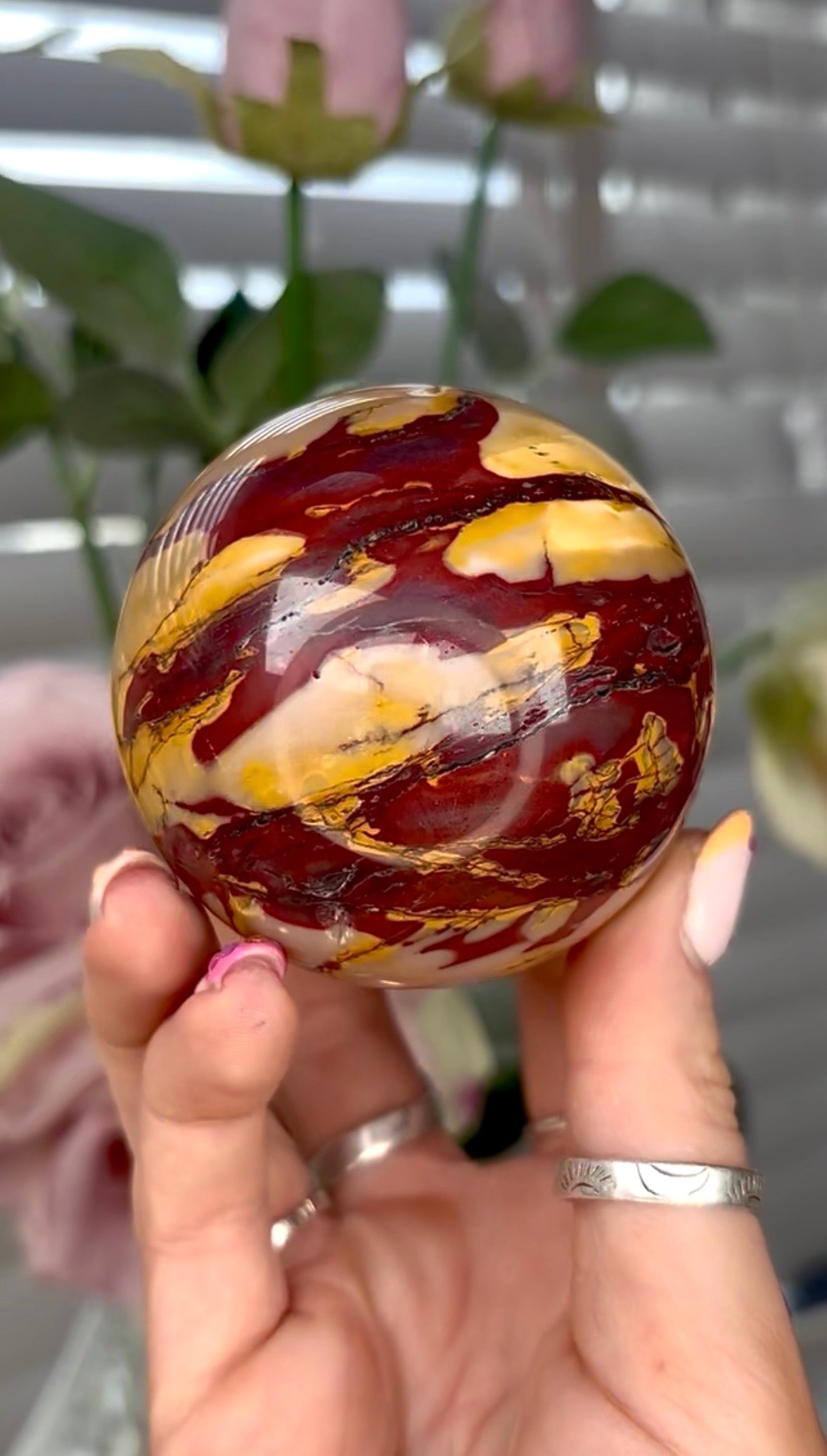 High quality, mookaite Jasper sphere 6.4cm