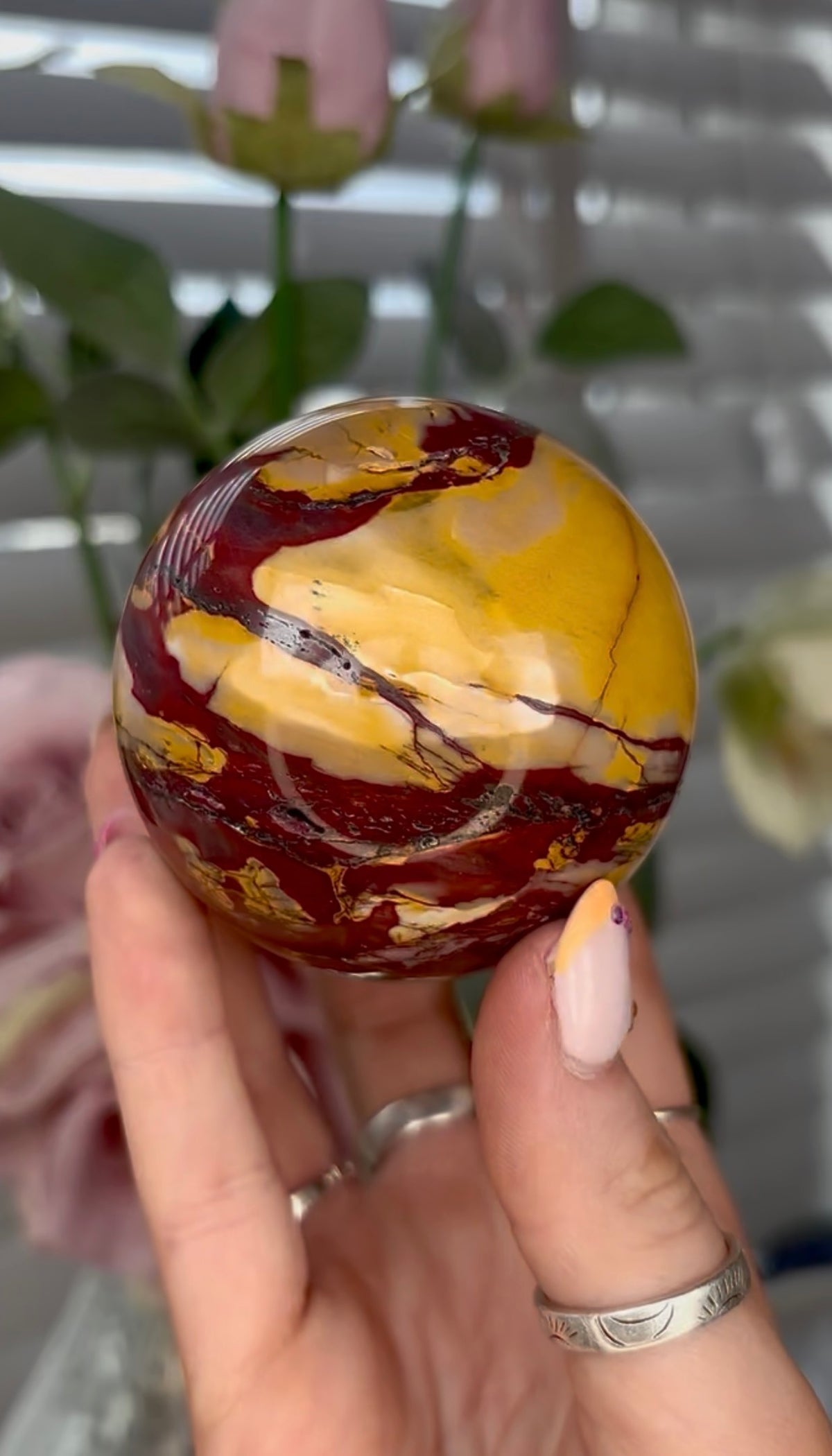 High quality, mookaite Jasper sphere 6.4cm