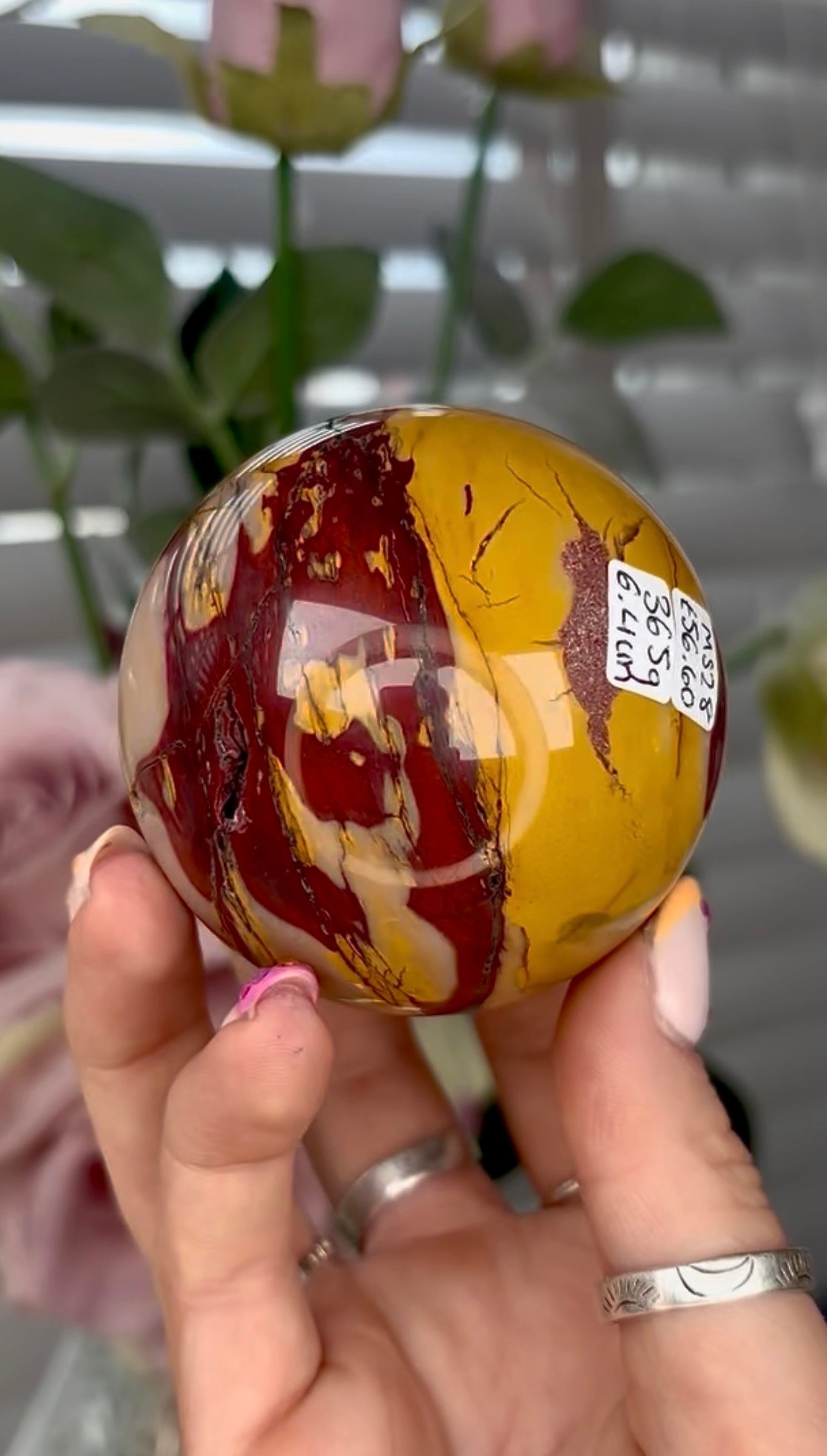 High quality, mookaite Jasper sphere 6.4cm