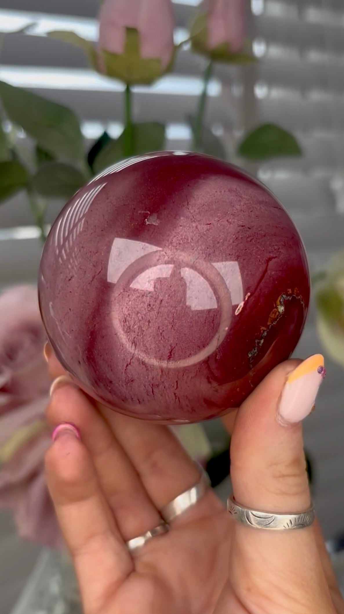 High quality, mookaite Jasper sphere 7.3cm