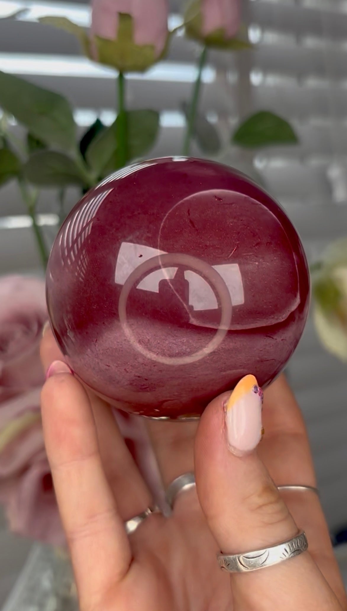 High quality, mookaite Jasper sphere 7.3cm