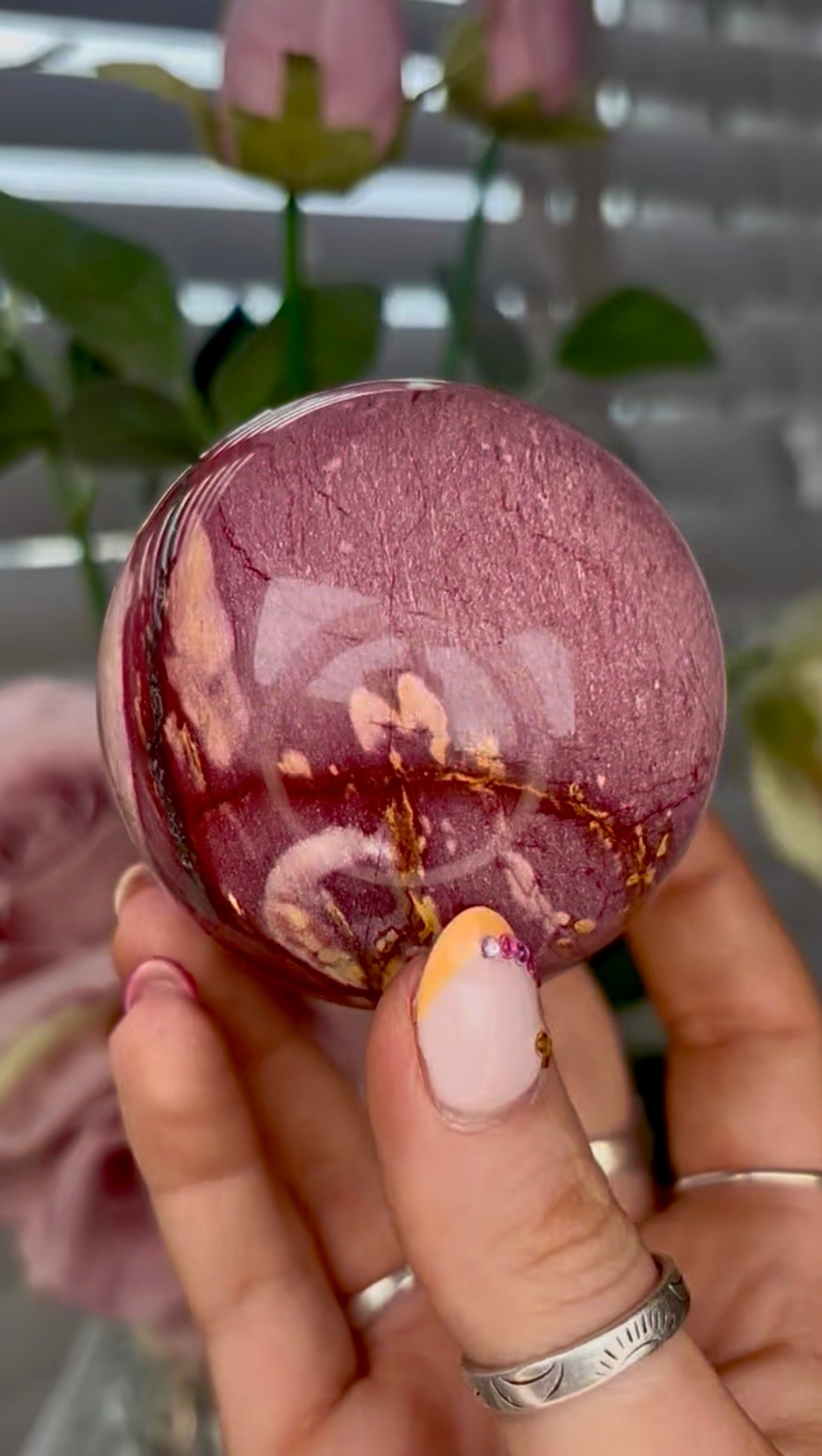 High quality mookaite jasper sphere  6.5cm