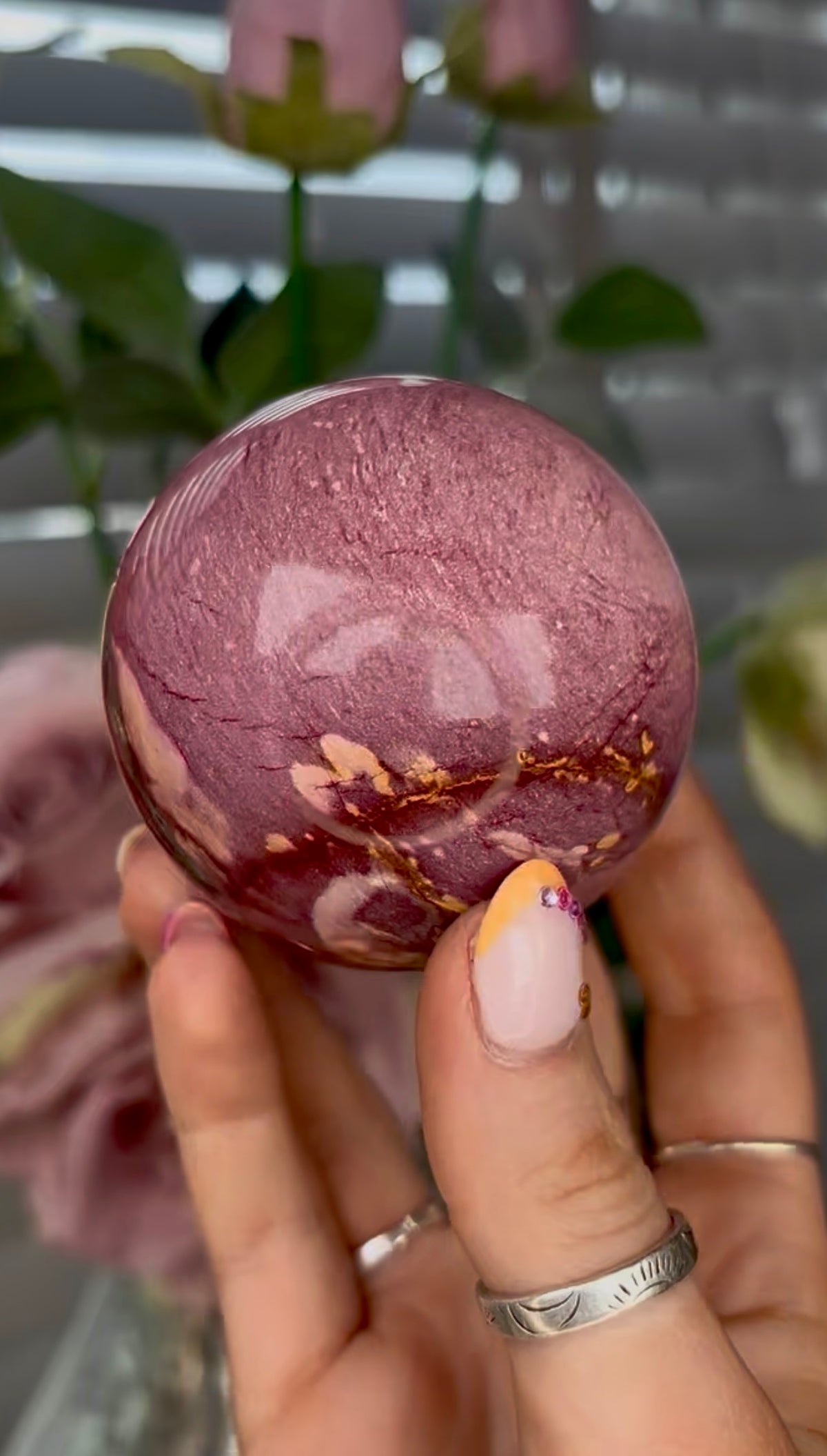 High quality mookaite jasper sphere  6.5cm